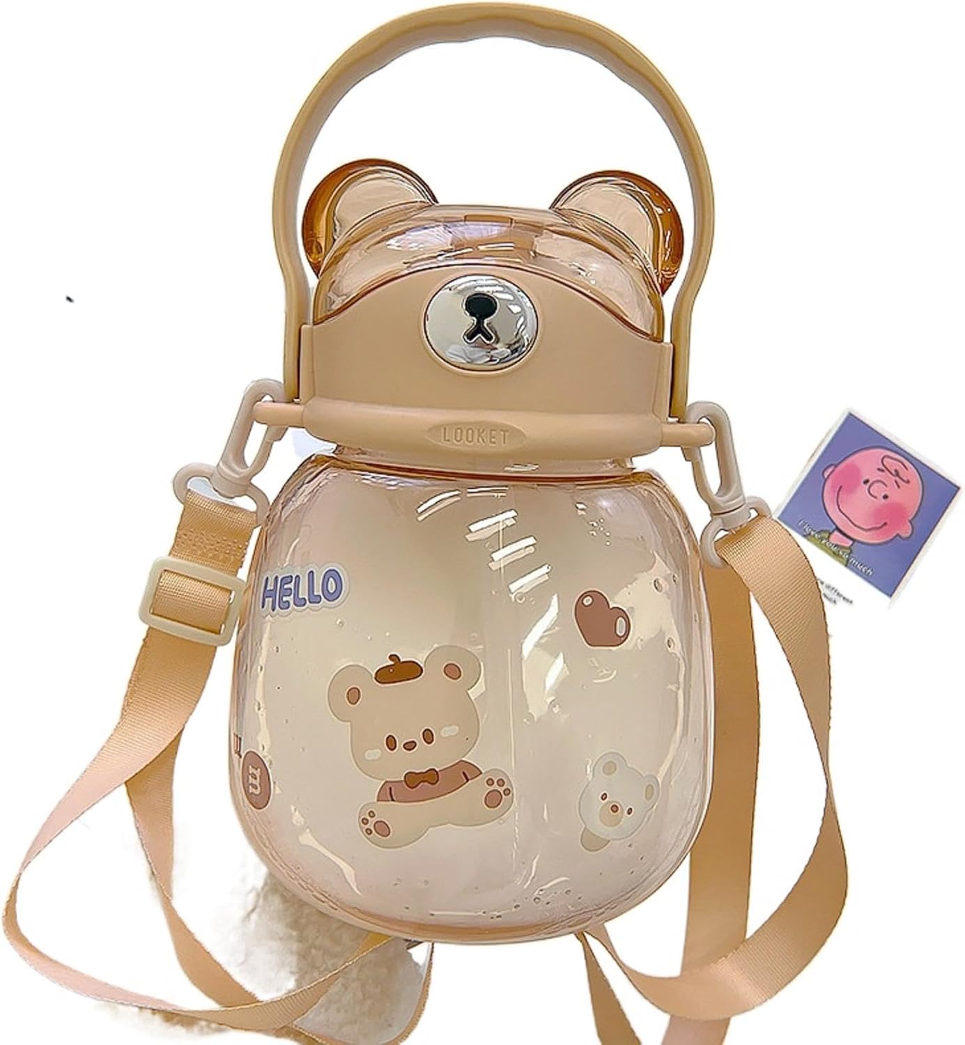 MBETA Bear Water Cup for Girls Summer Portable
