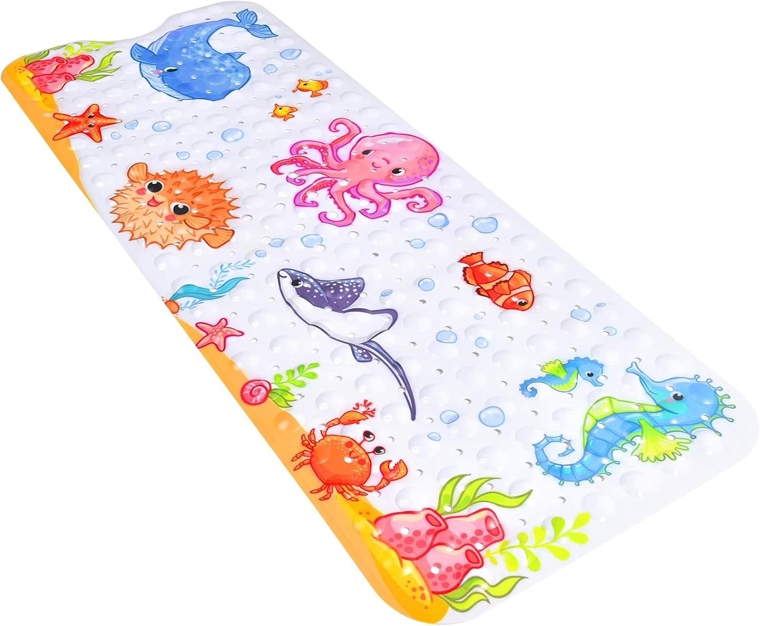 Secopad Kids Bath Mat Non Slip Pink Octopus 40x16