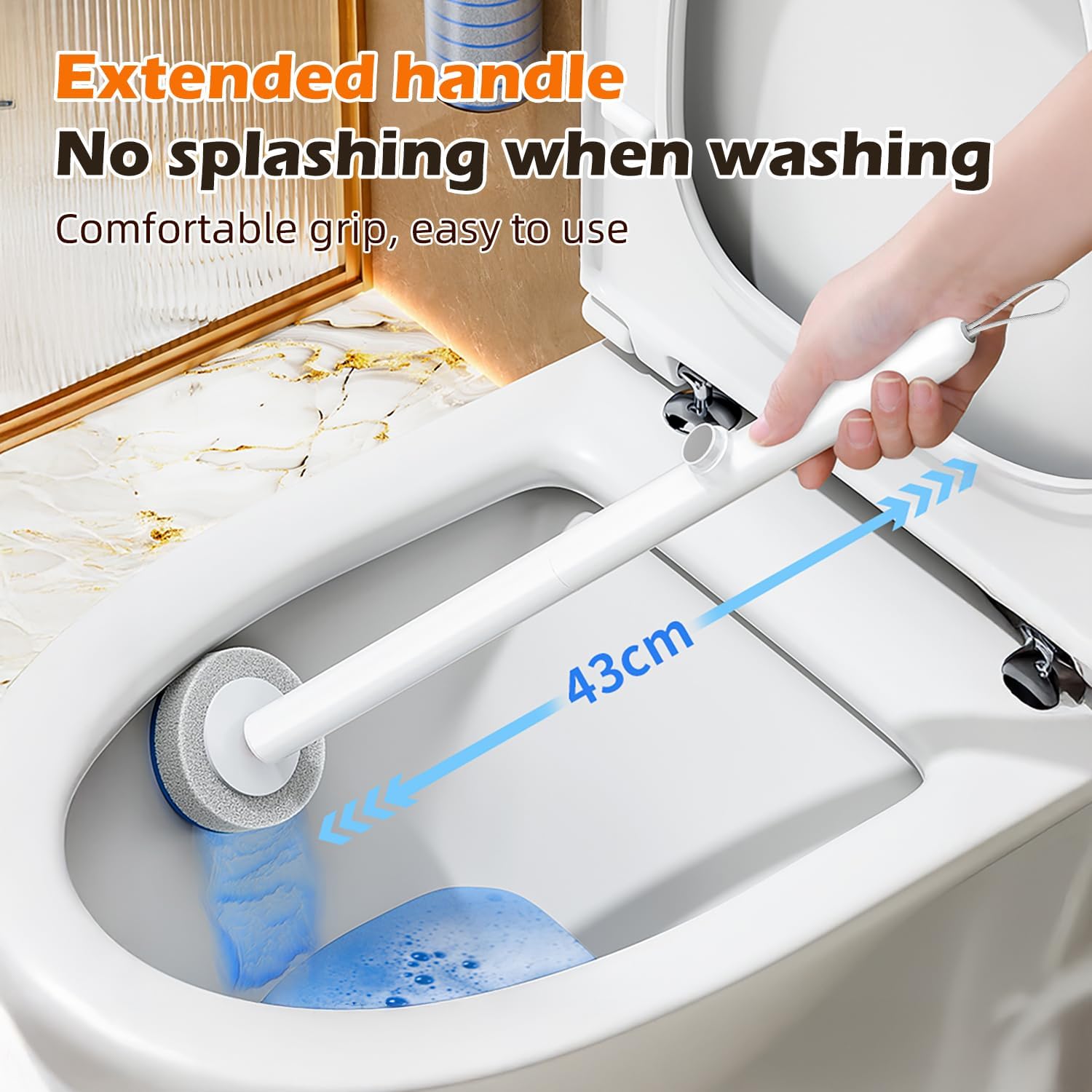 MOPALL 30 Count Toilet Brush Refills for Deep Cleaning