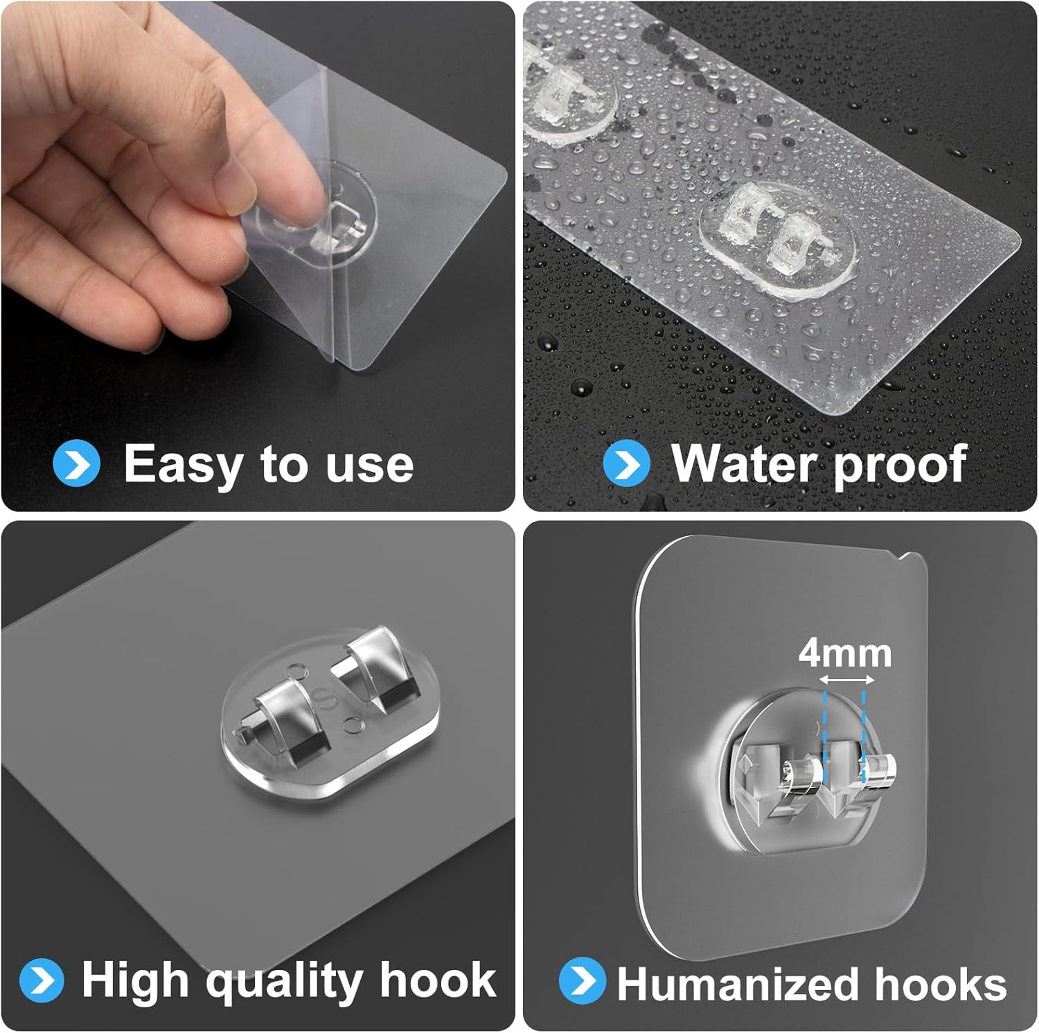 Lsnisni 3 Pack Waterproof Adhesive Strips for Shower Caddy