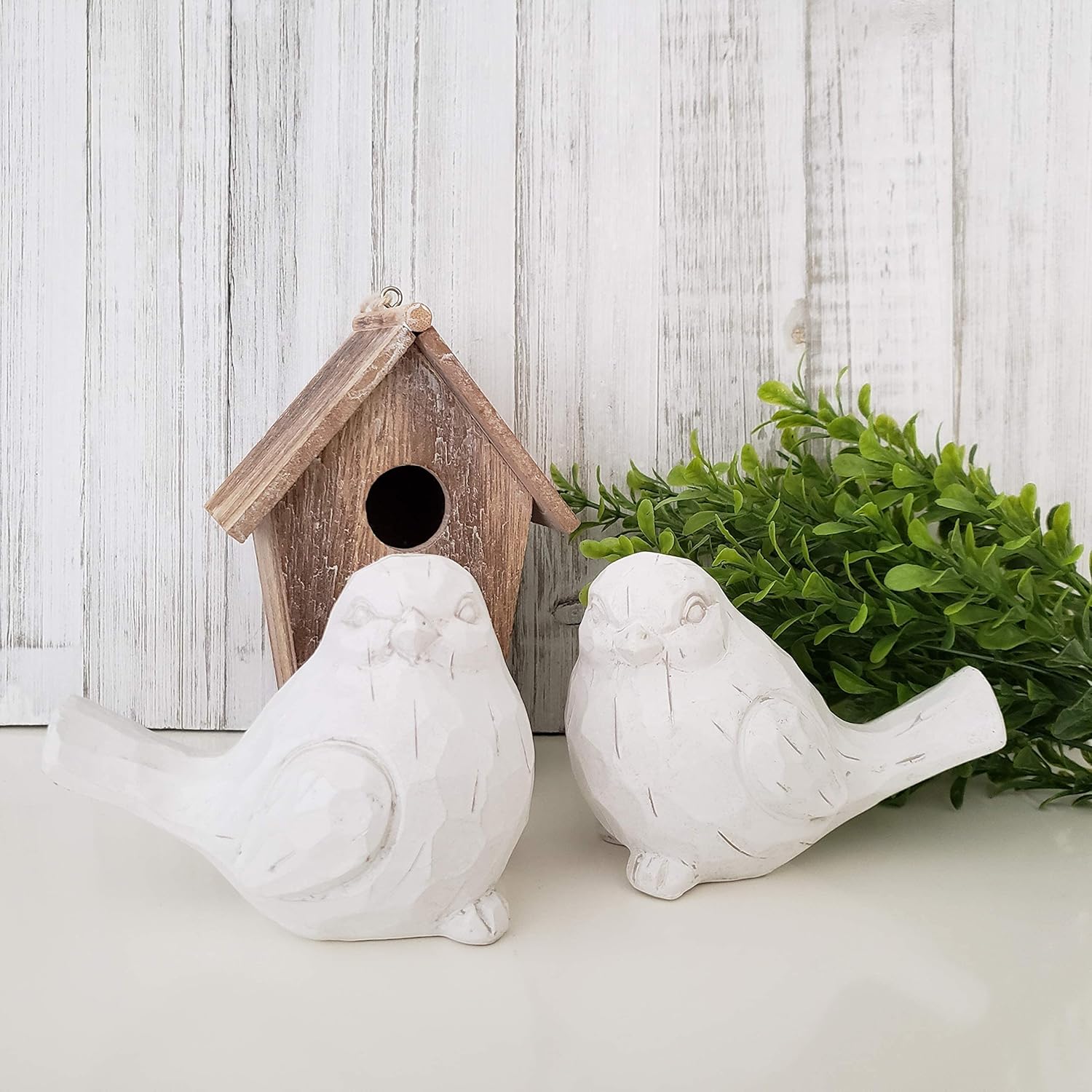 Birch Bliss Chubby White Birds - Set of 2