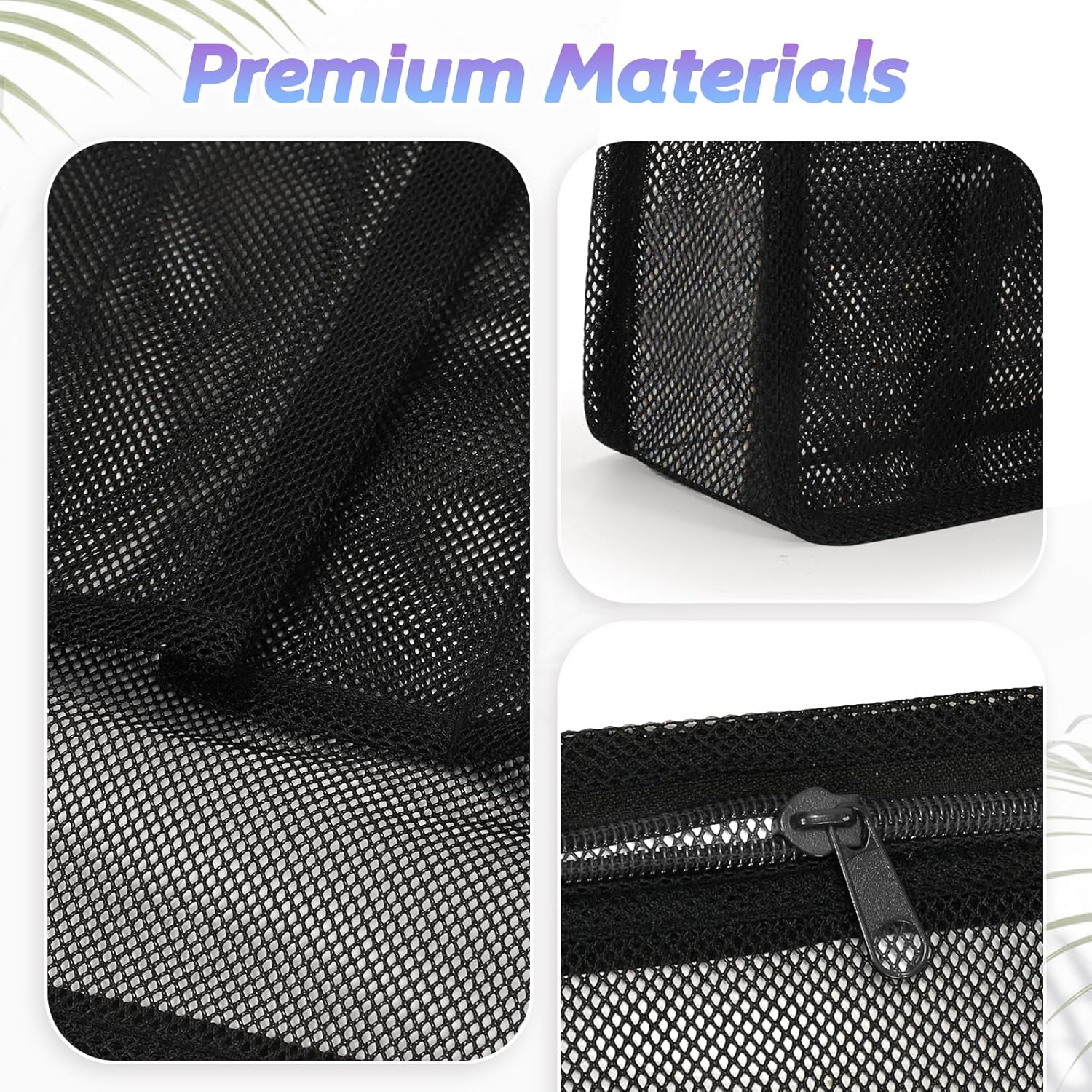 Portable Mesh Shower Caddy with Side Pocket - Black