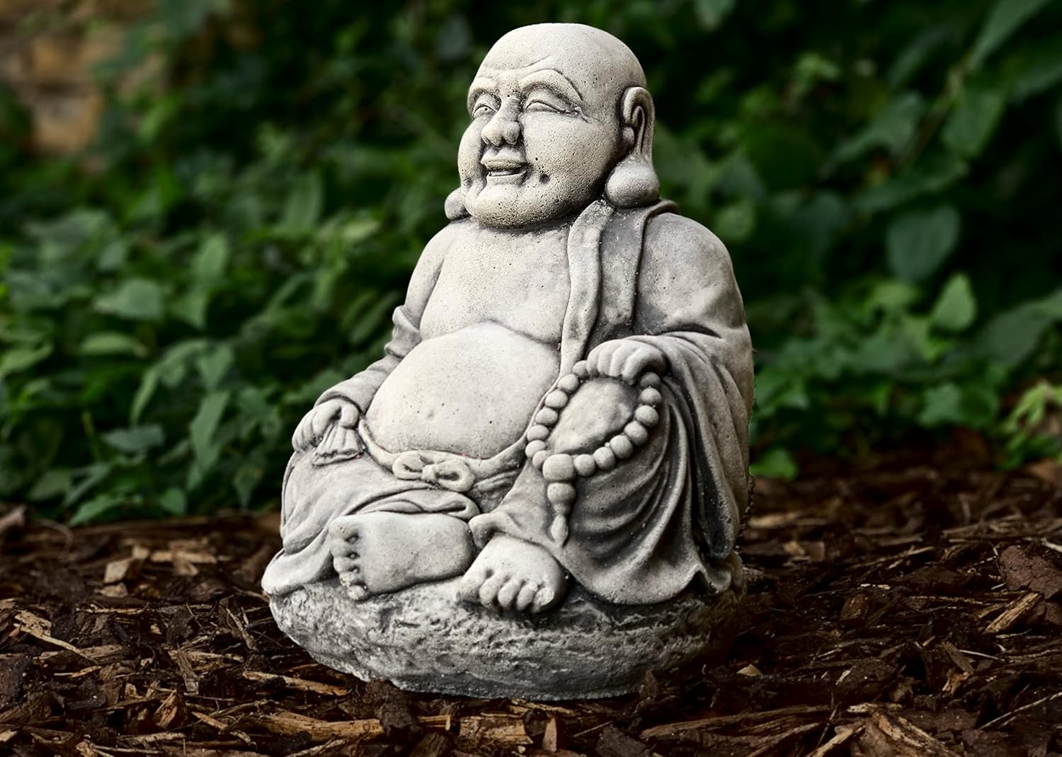 OLOMA Buddha Statue Concrete Meditating Decor Figurine