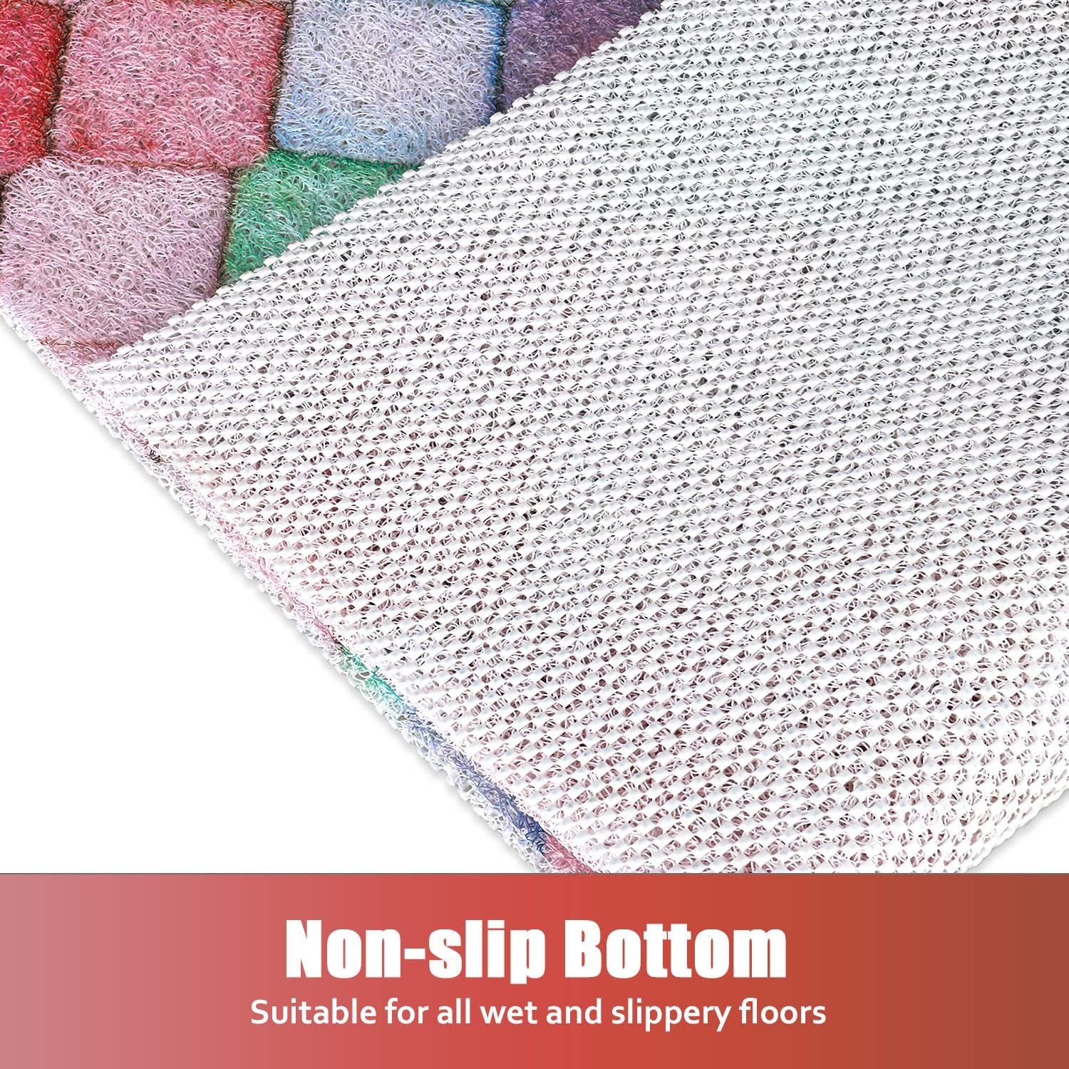 ZOESOE Non-Slip 32x32 Inch Shower Mat with Massage and Drainage