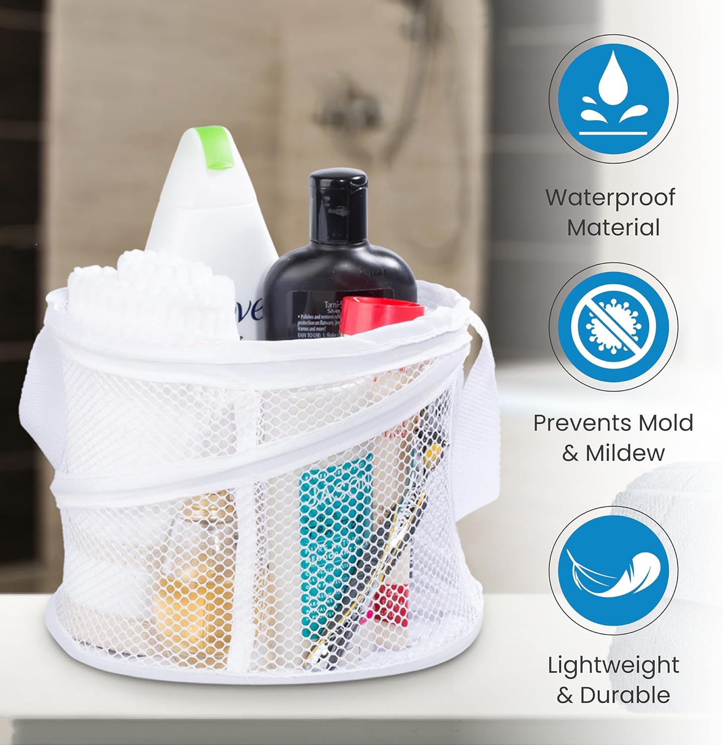 Handy Laundry Foldable Shower Caddy - White