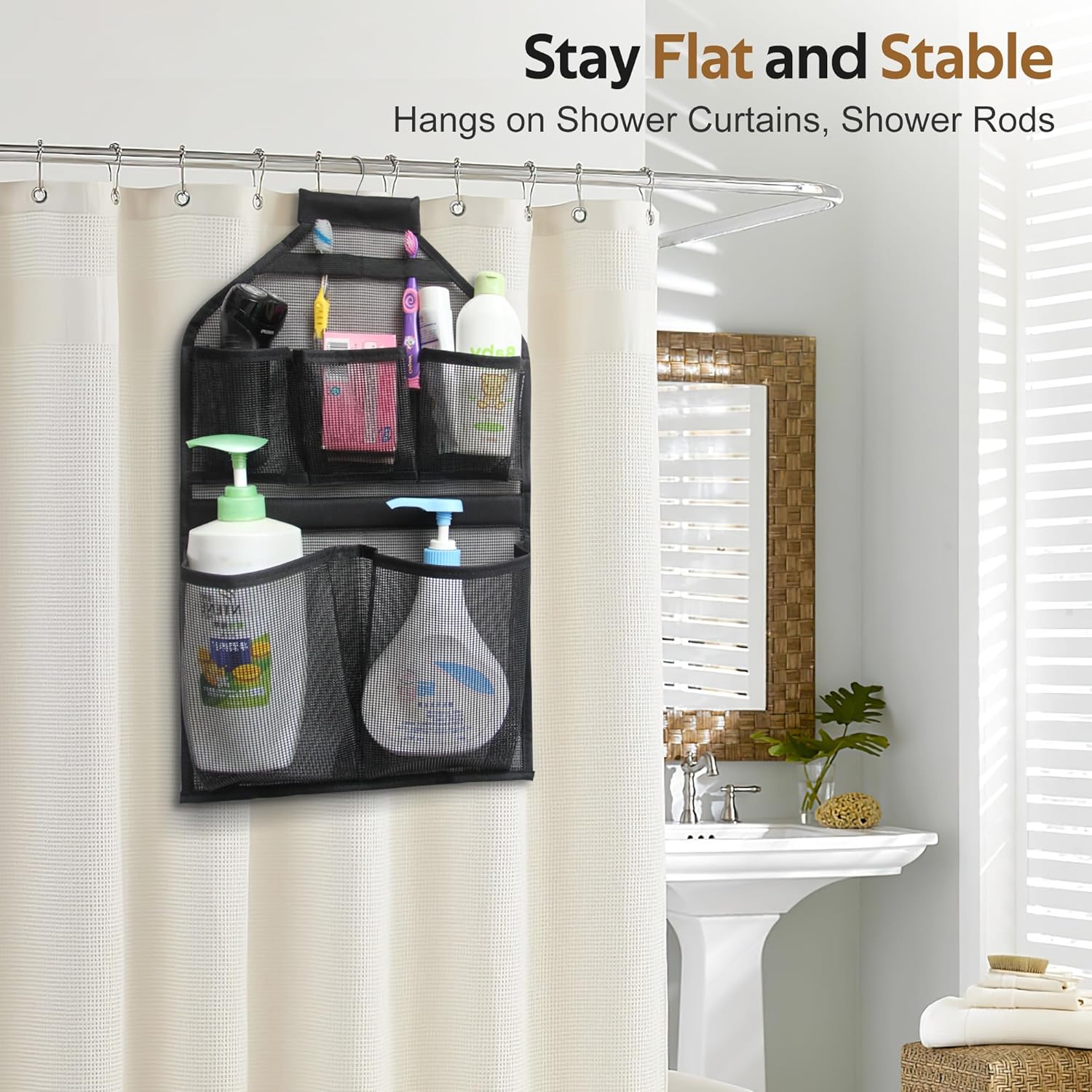 MISSLO Mesh Shower Caddy with Rotatable Hanger