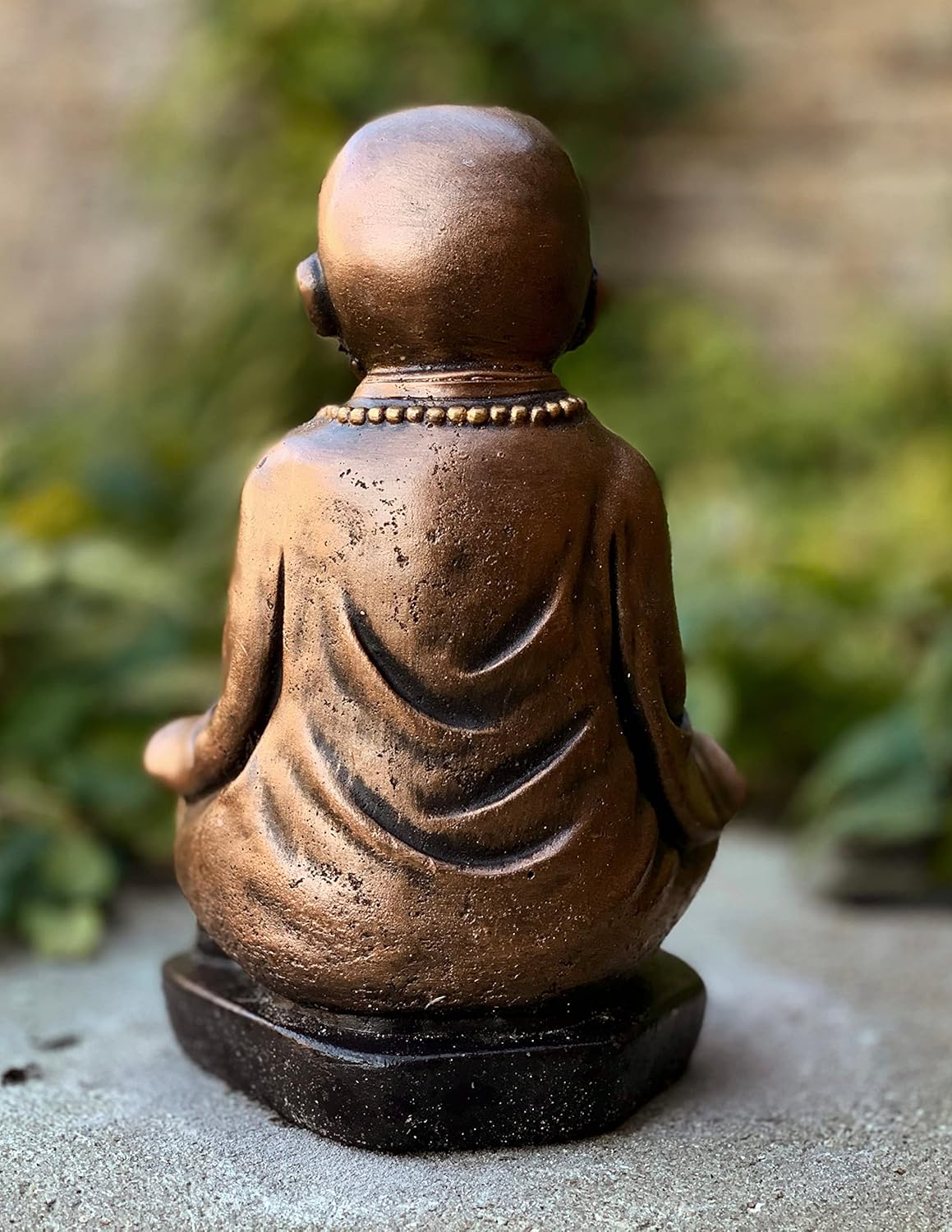 OLOMA Mini Concrete Buddha Statue for Zen Garden