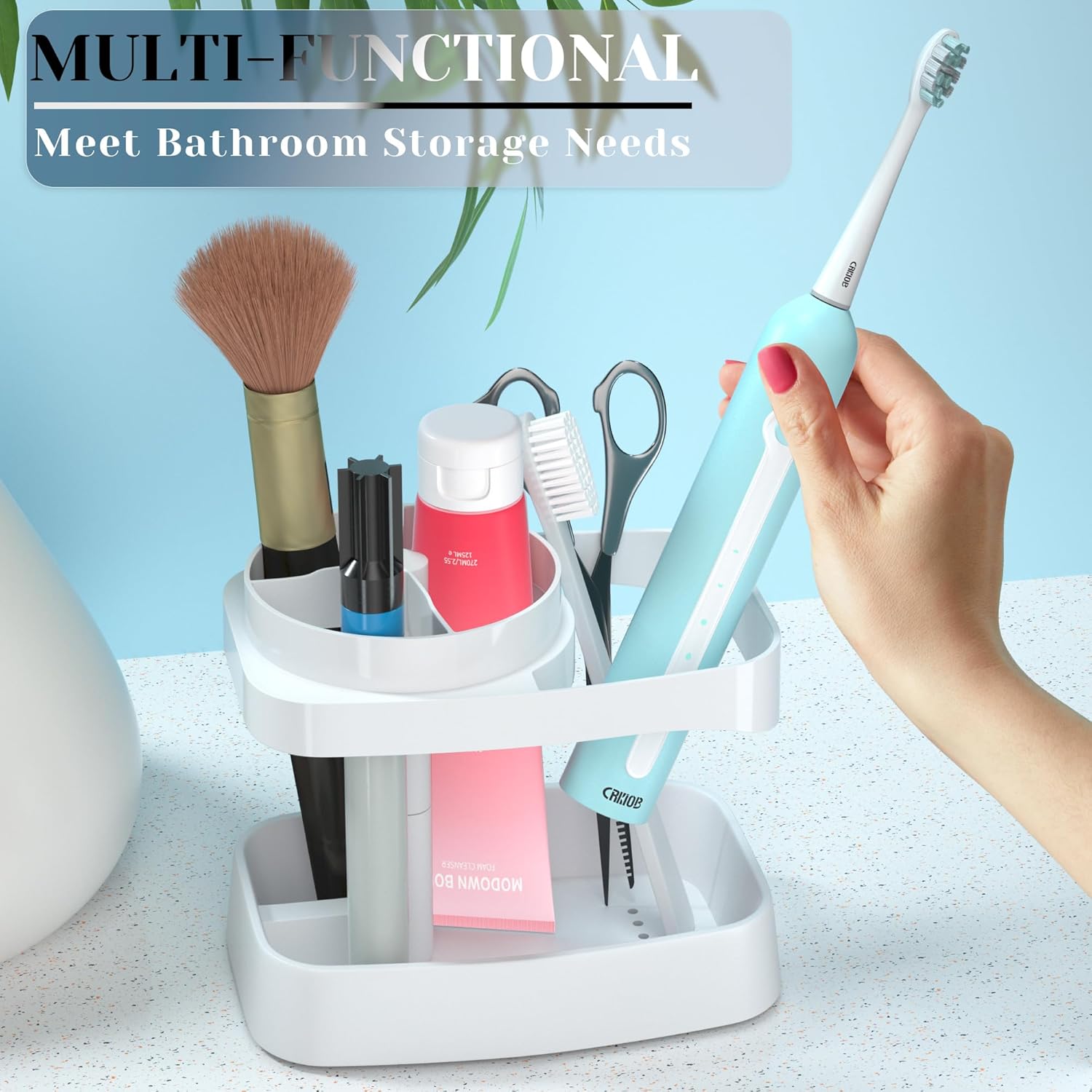 CRKIOB Family Toothbrush Holder with Drainage and Ventilation 1