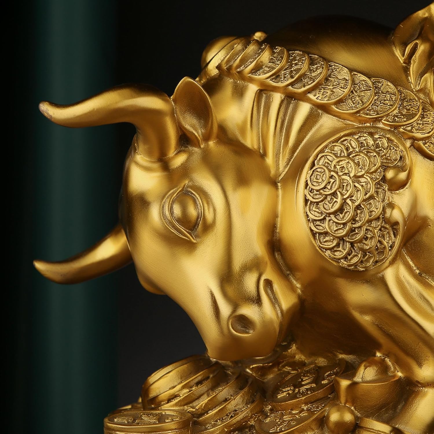 Usoway Big Copper Ox Statue for Wealth and Prosperity