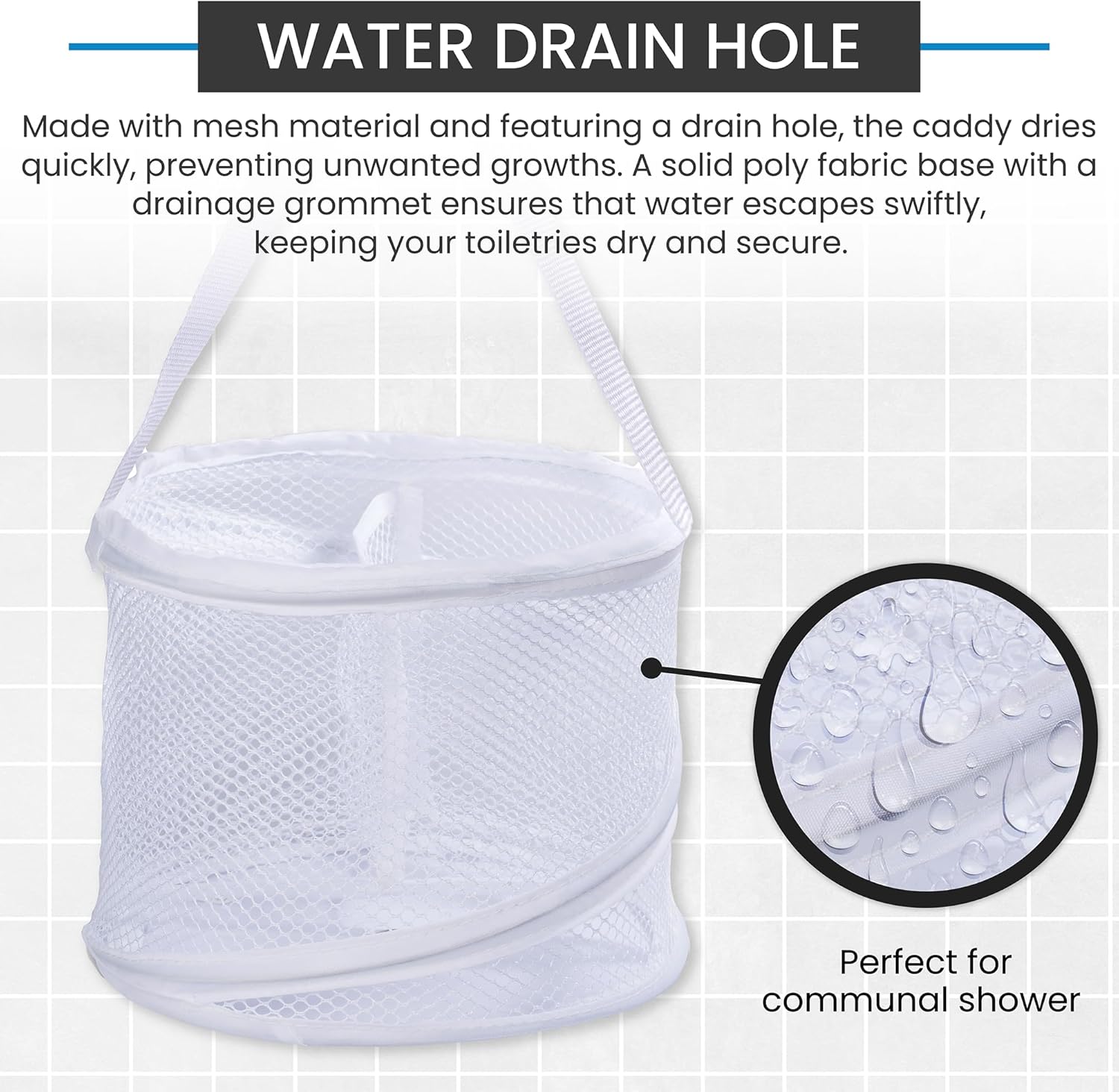 Handy Laundry Foldable Shower Caddy - White