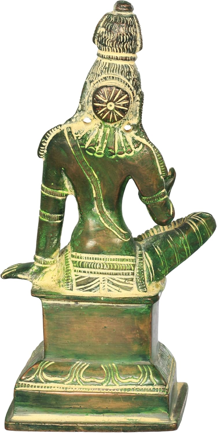 6-Inch Brass Parvati Goddess Statue Lalita Roop Pooja Showpiece