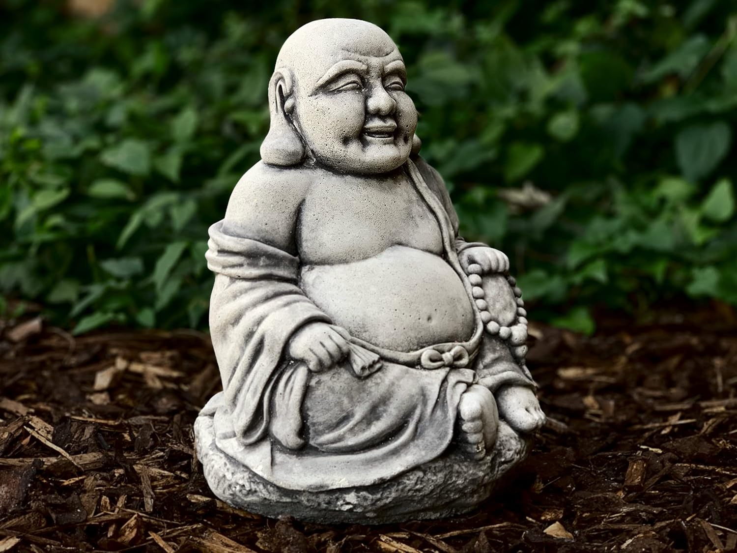 OLOMA Buddha Statue Concrete Meditating Decor Figurine