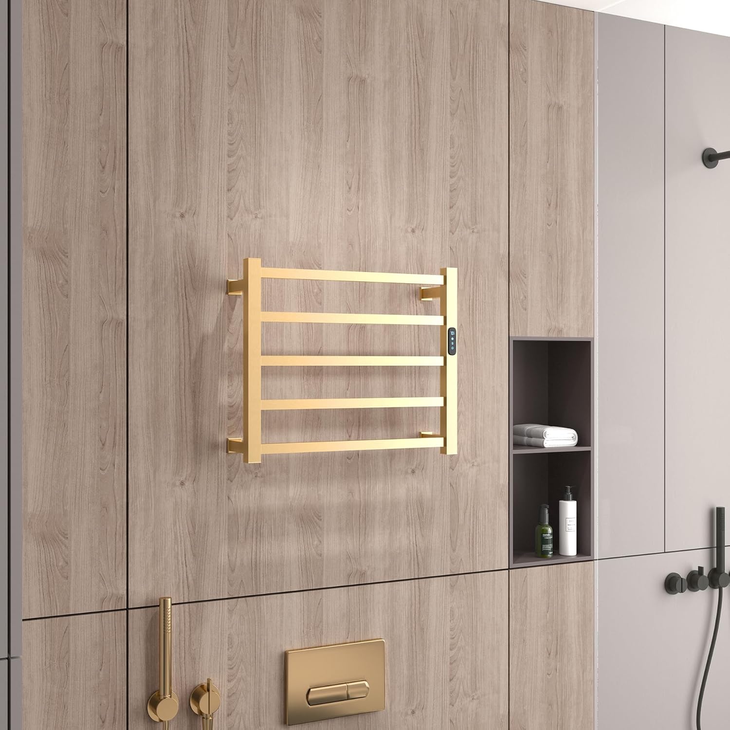 Alltiett 5 Bars Heated Towel Rack Wall Mounted