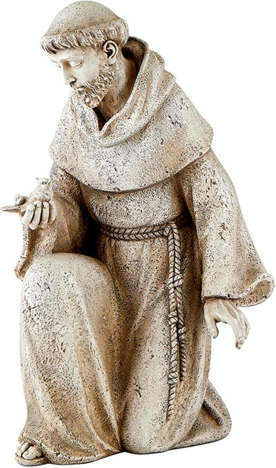 Garden Statue - Saint Francis of Assisi 145 Tall Kneeling with Bird 1