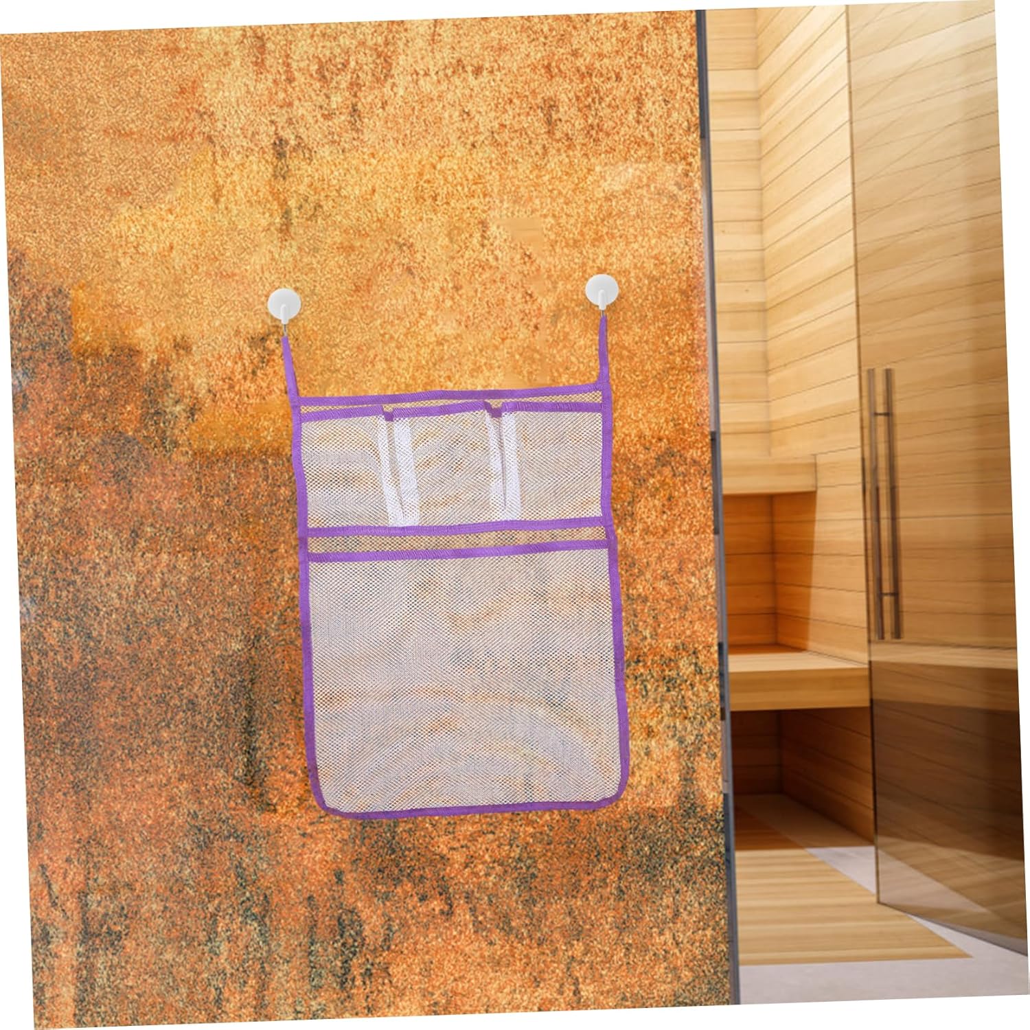 HEALLILY Hanging Shower Organizer Bag with Mesh Storage