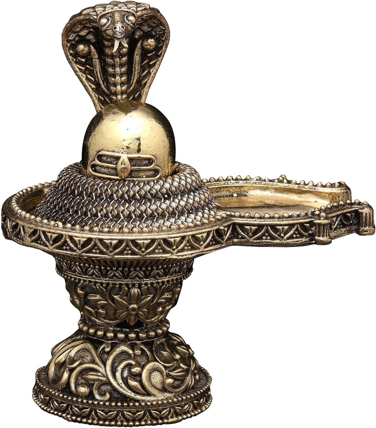 Exotic India Small Superfine Shiva Linga Brass Statue