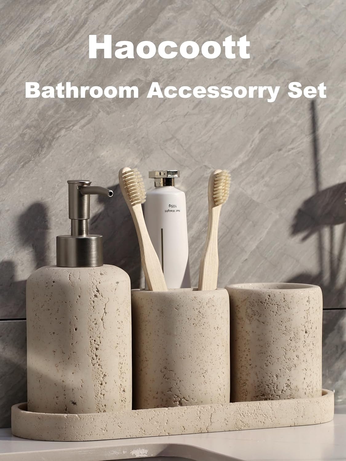 Haocoott 5PCS Modern Bathroom Accessories Set