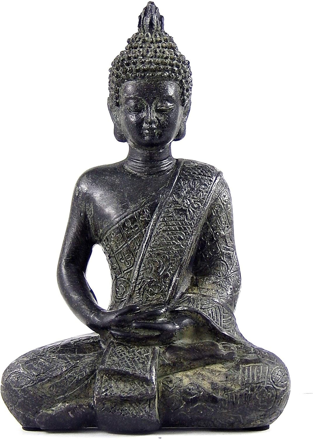 Bellaa Buddha Statue Meditation Dhyana Mudra Sitting Decor Sculpture