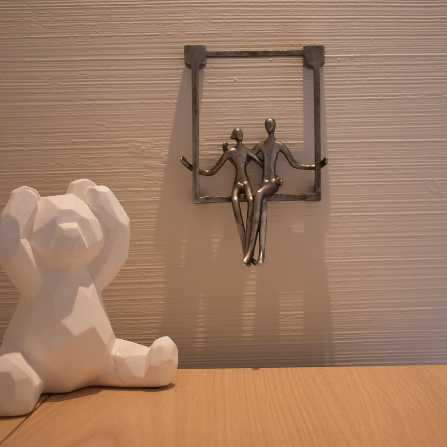 Natural Design Architecture Lifestyle N Swinging Couple Sculpture 1