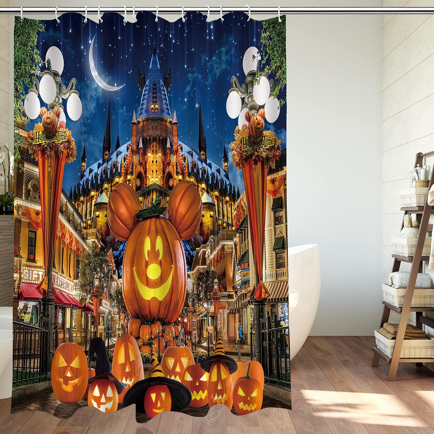 DePhoto Halloween Shower Curtain 72x72inch