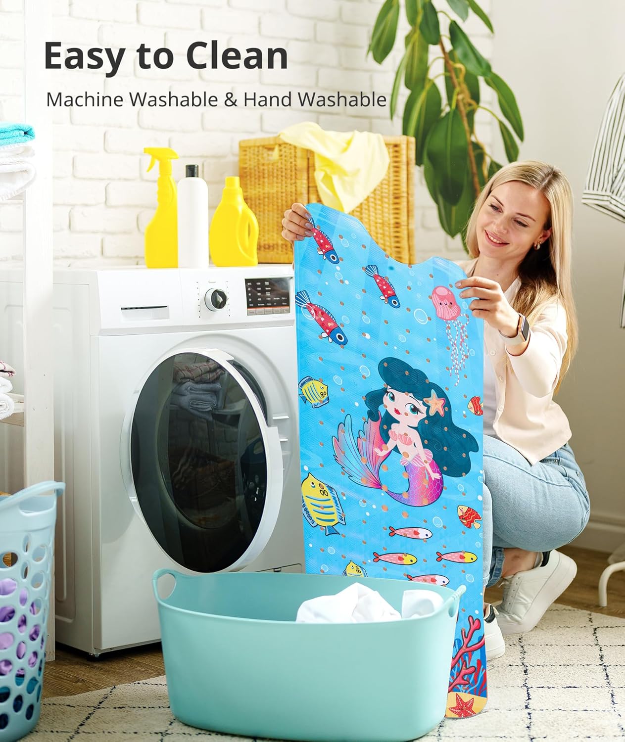 Daugee Cartoon Baby Bath Mat 40x16 Non-Slip