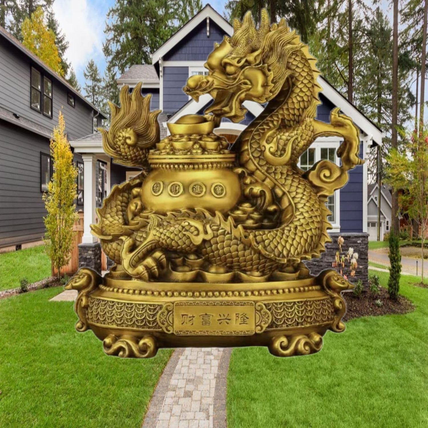 Ecqizer Wealth Figurine Feng Shui Decor 1