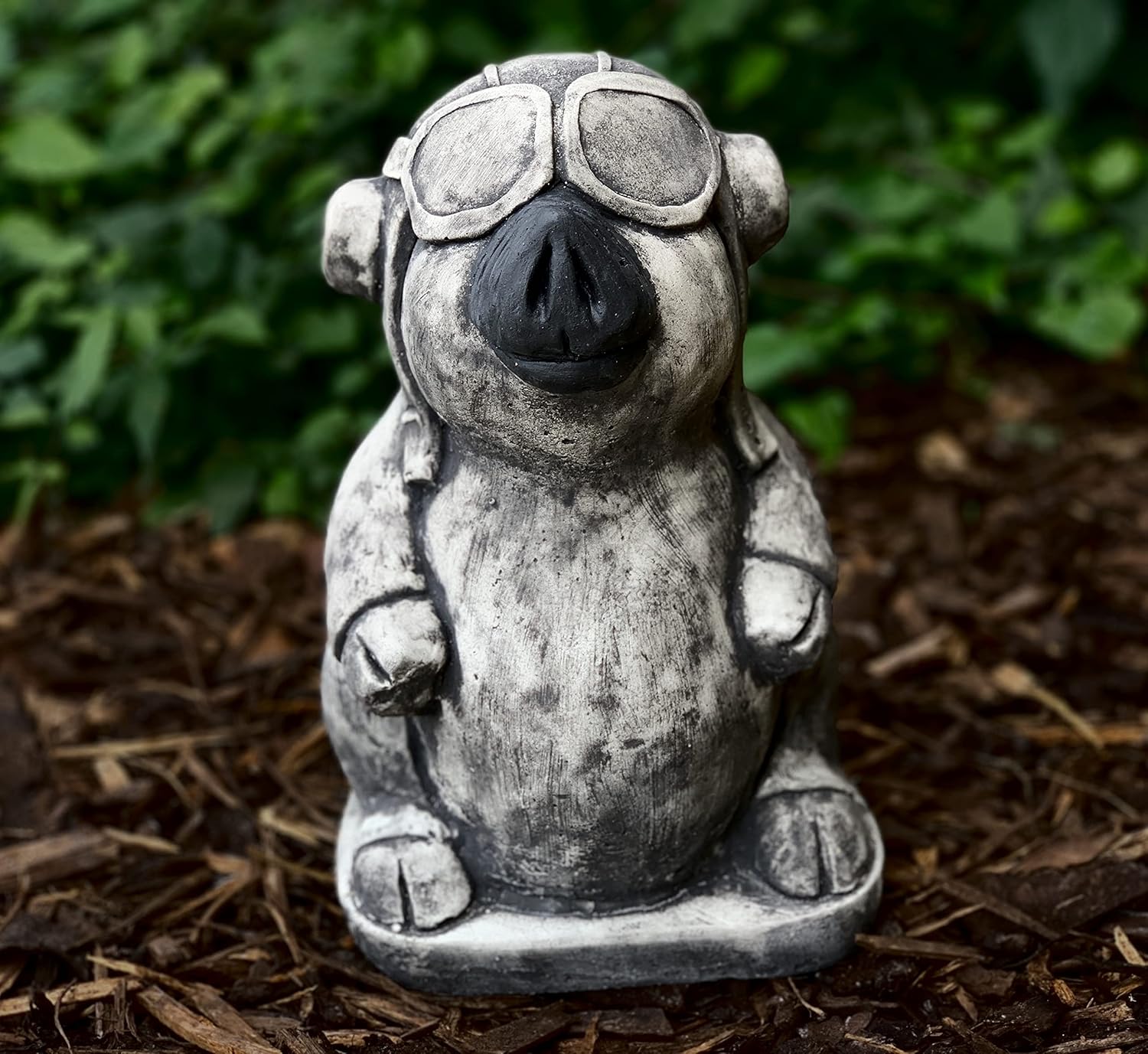 OLOMA Concrete Pig Outdoor Garden Sculpture