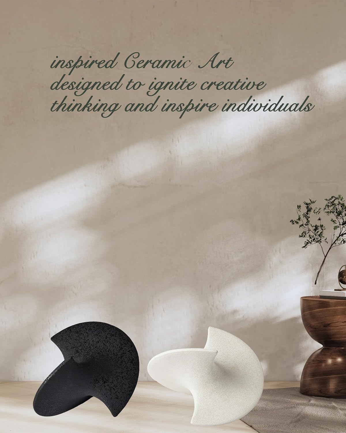 UPWOIGH Black Ceramic Balancing Sculpture 1Pack