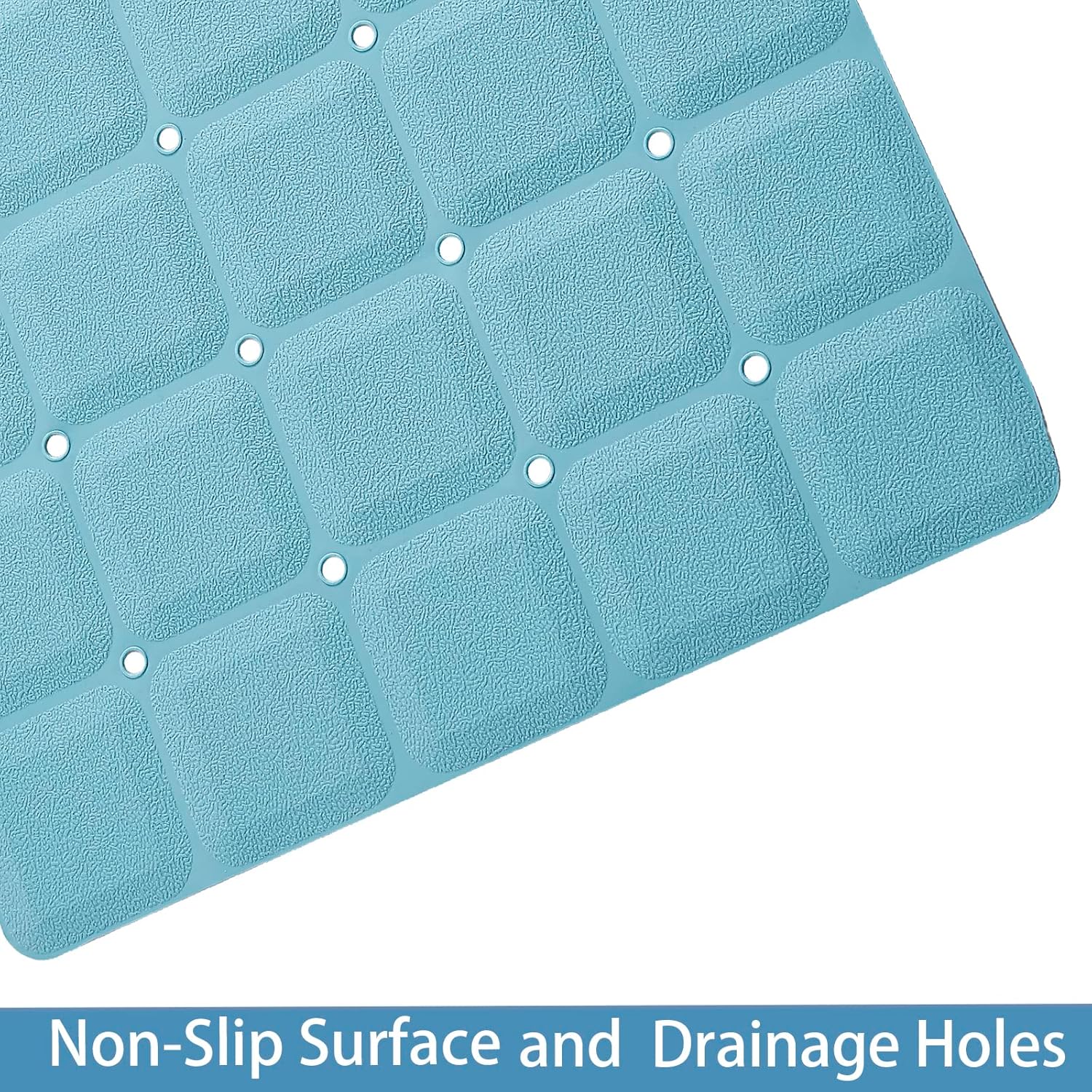 Webos Foldable Silicone Bathtub Mat - Jumbo 358 x 177 Blue