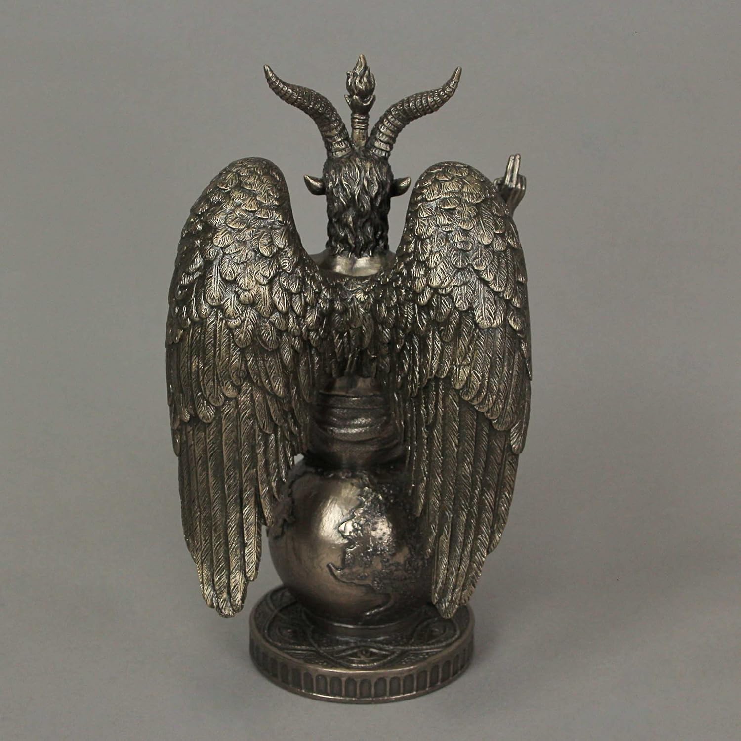 Veronese Design 1025 Tall Baphomet Statue Resin Cold Cast Bronze 1