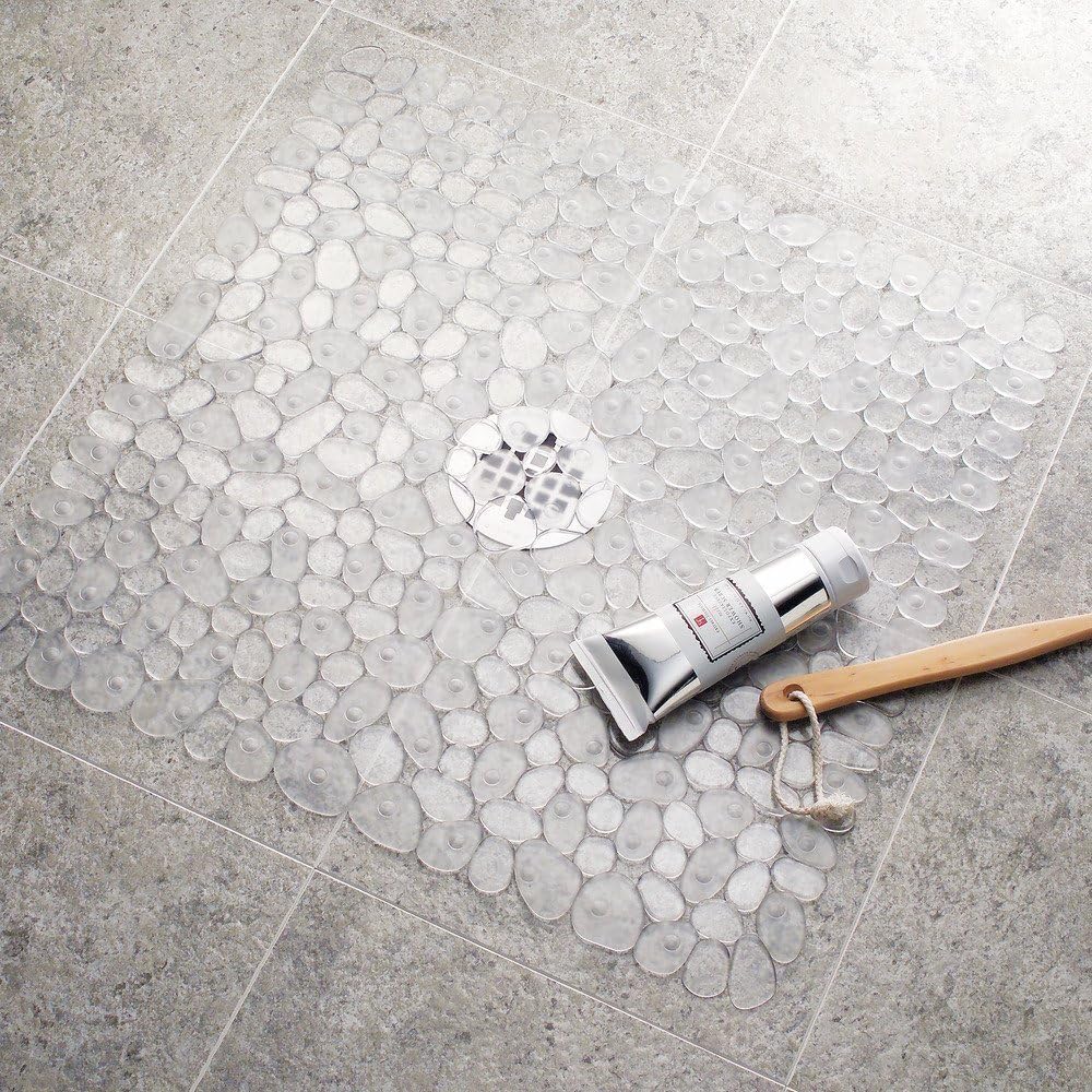 iDesign Pebblz Clear Bathtub Mat 22x22