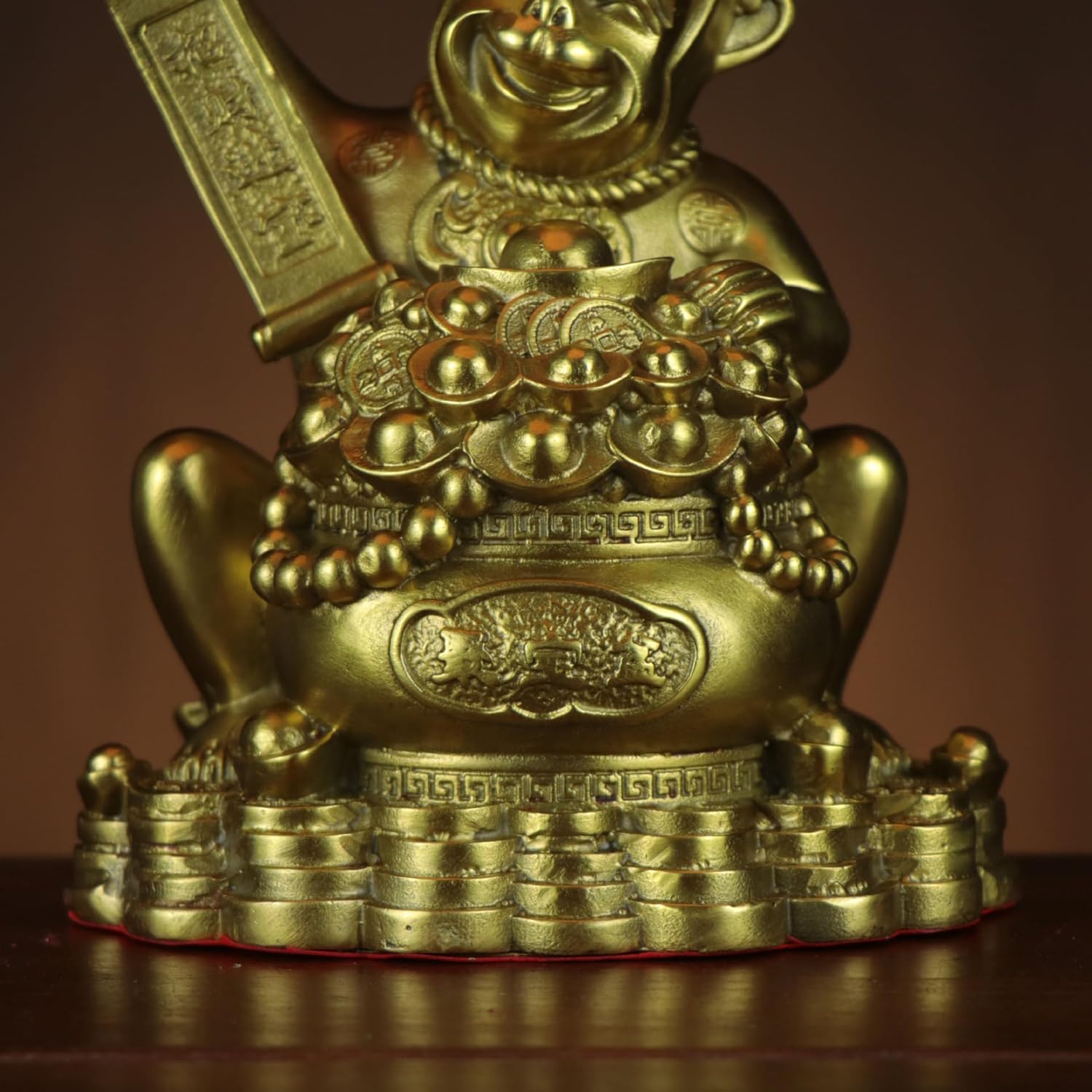 Usoway Brass Monkey Gold Coin Collector Figurine