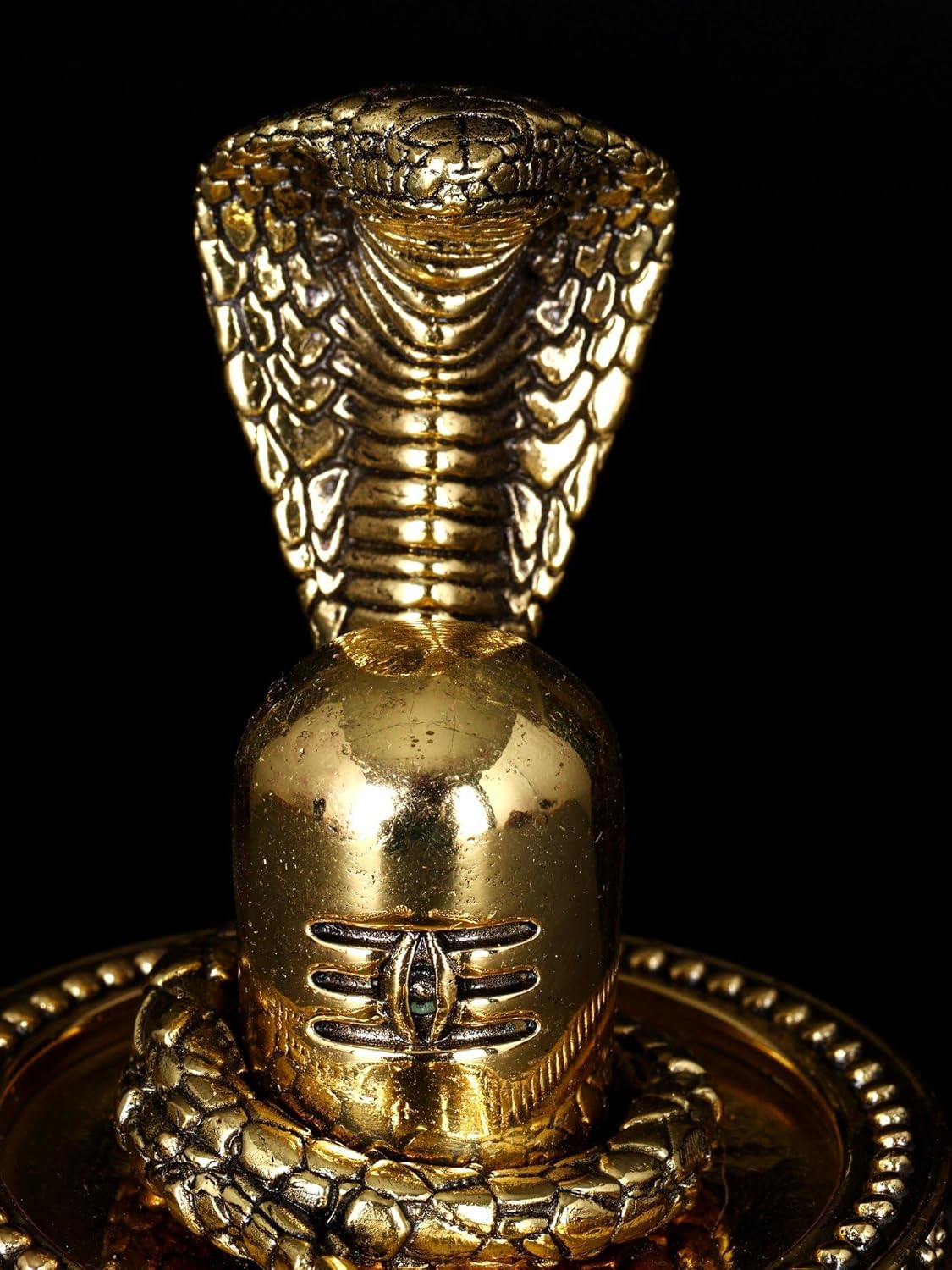 Exotic India Small Superfine Shiva Linga Brass Statue 1