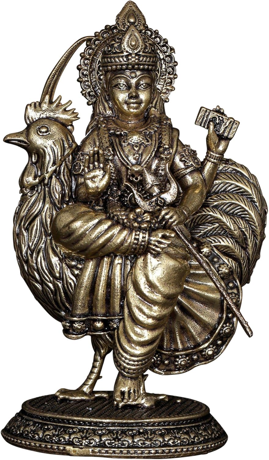 Small Superfine Mata Bahuchara Brass Statue Religious Idol for Pooja Mandir