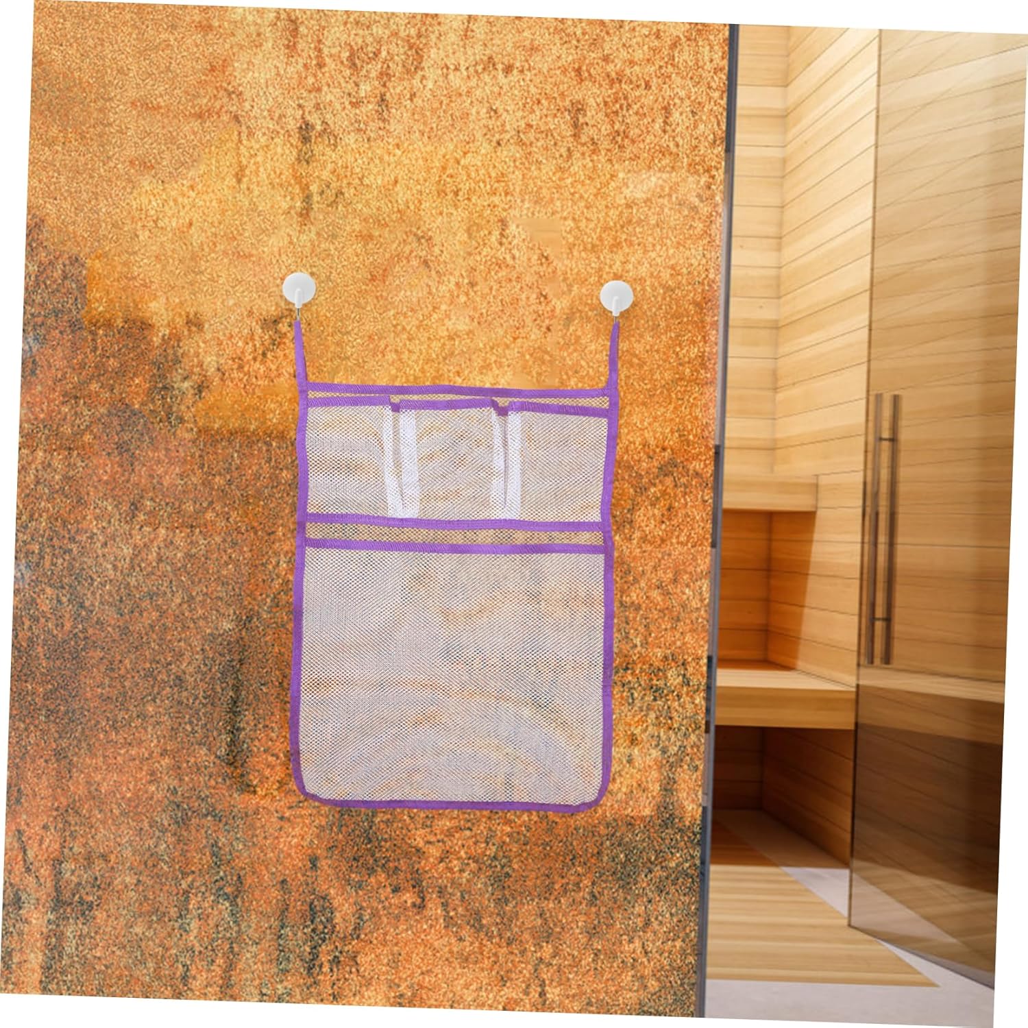 FELTECHELECTR Bathroom Shower Organizer Mesh Bag