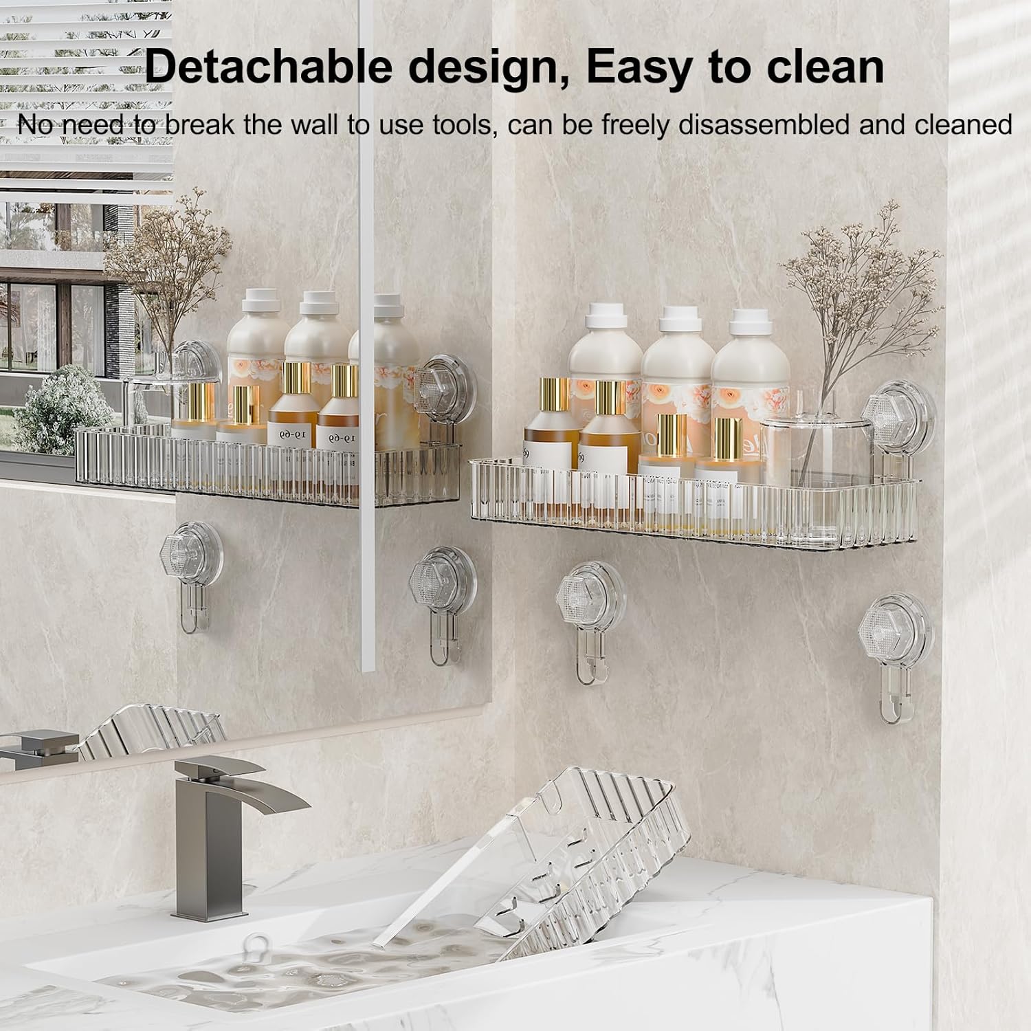 Ankoox Removable Suction Cup Shower Caddy