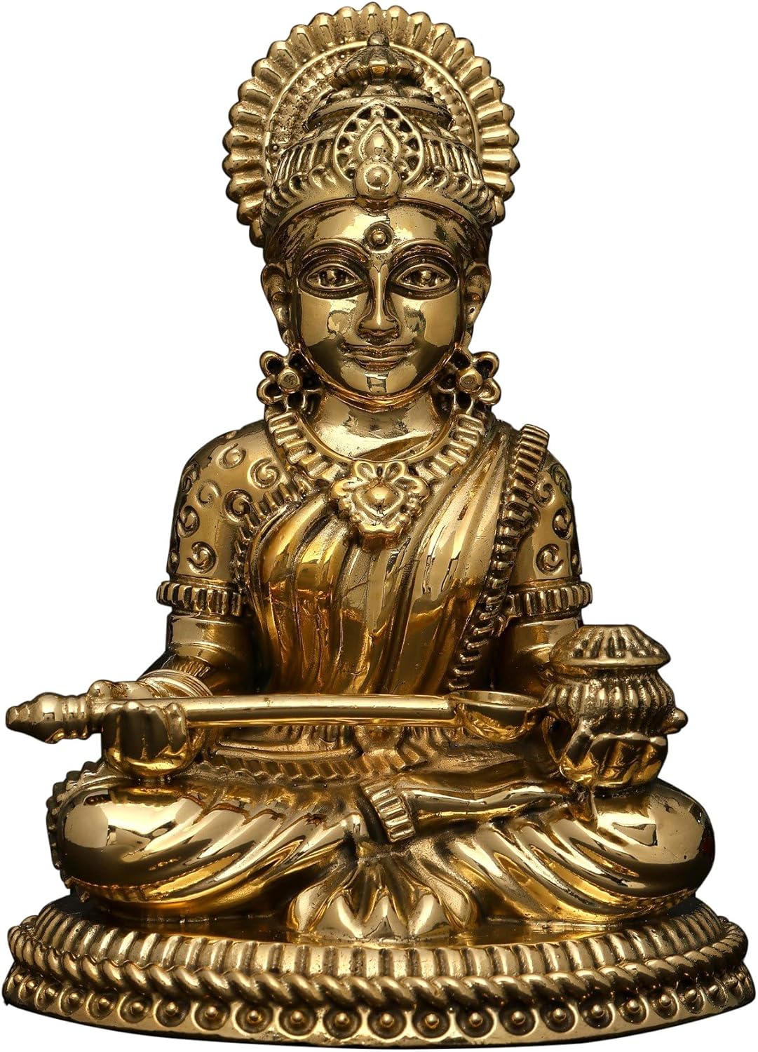 Exotic India Small Superfine Annapurna Brass Statue