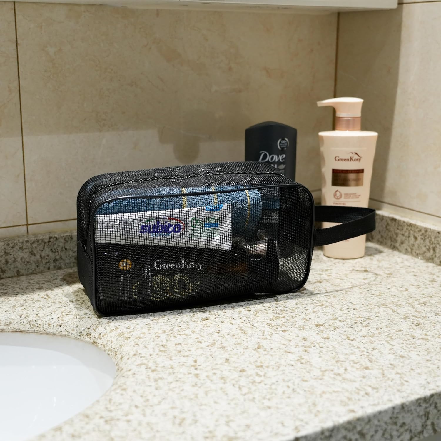 REDSINDA Mesh Shower Caddy Bag for Travel and Gym