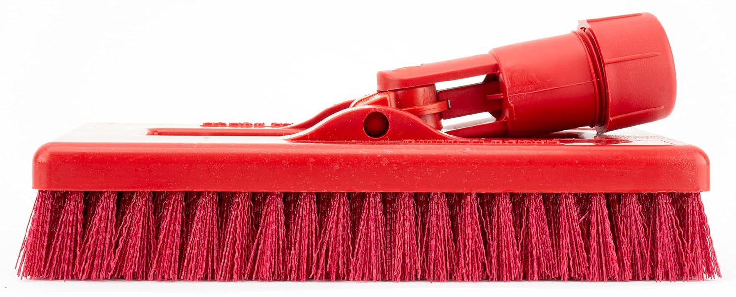 SPARTA Swivel Toilet Brush with Polyester Bristles 8 Inches Red