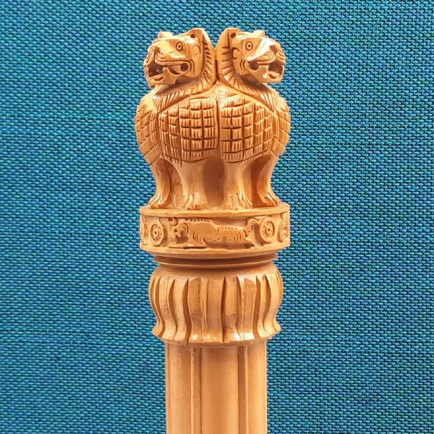 Samyuktha Wooden Ashoka Stambh 6 Inch Decor Showpiece