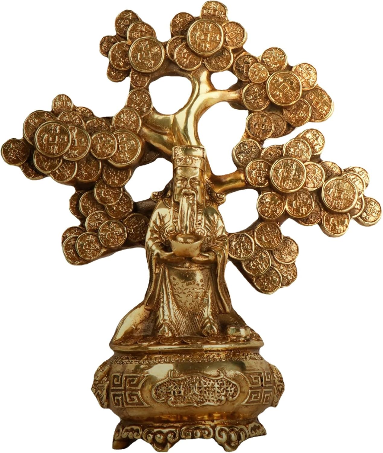Usoway Copper Wealth God Tree Collectible Figurine