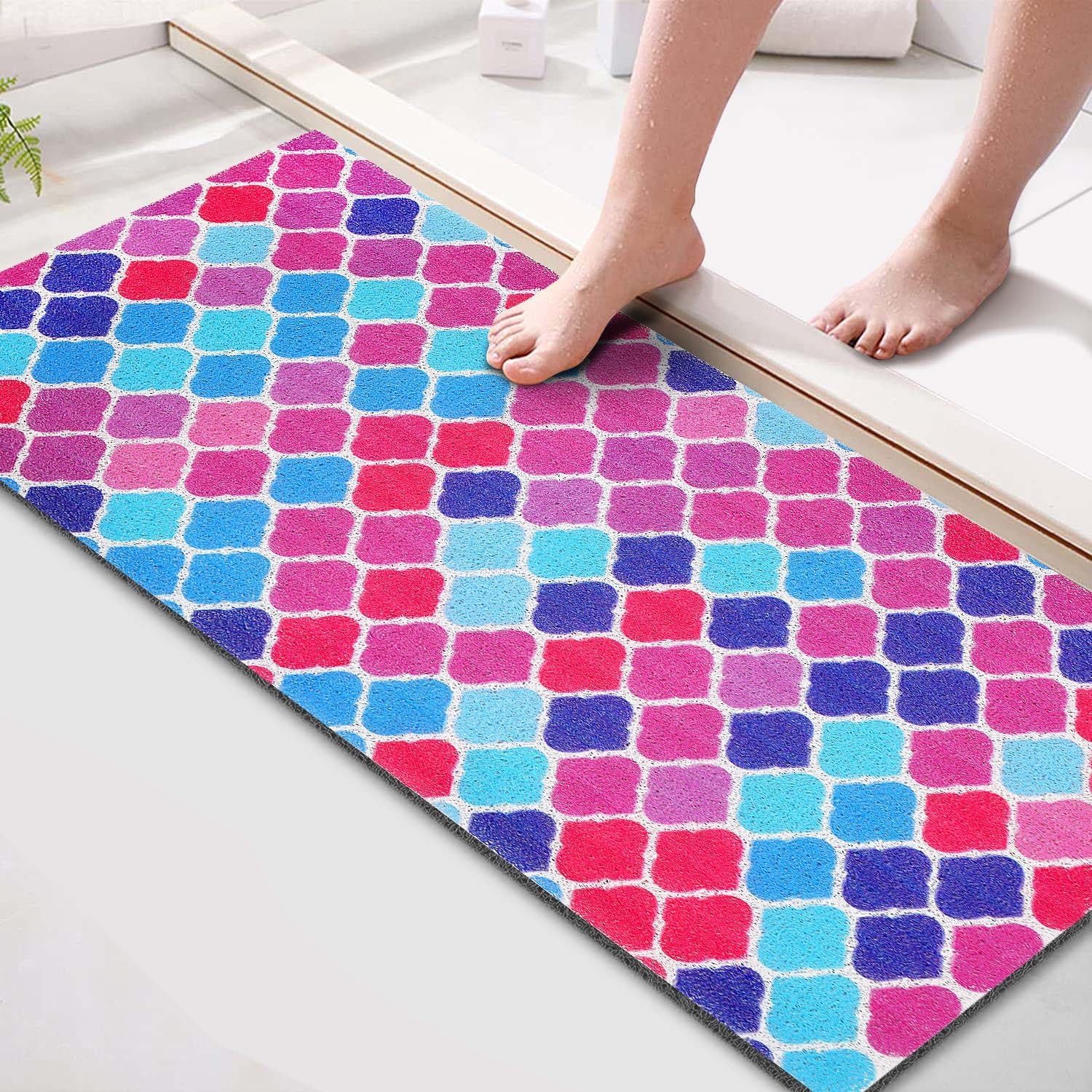 Non-Slip Bathtub Mat with Drainage Holes 15736 Inch