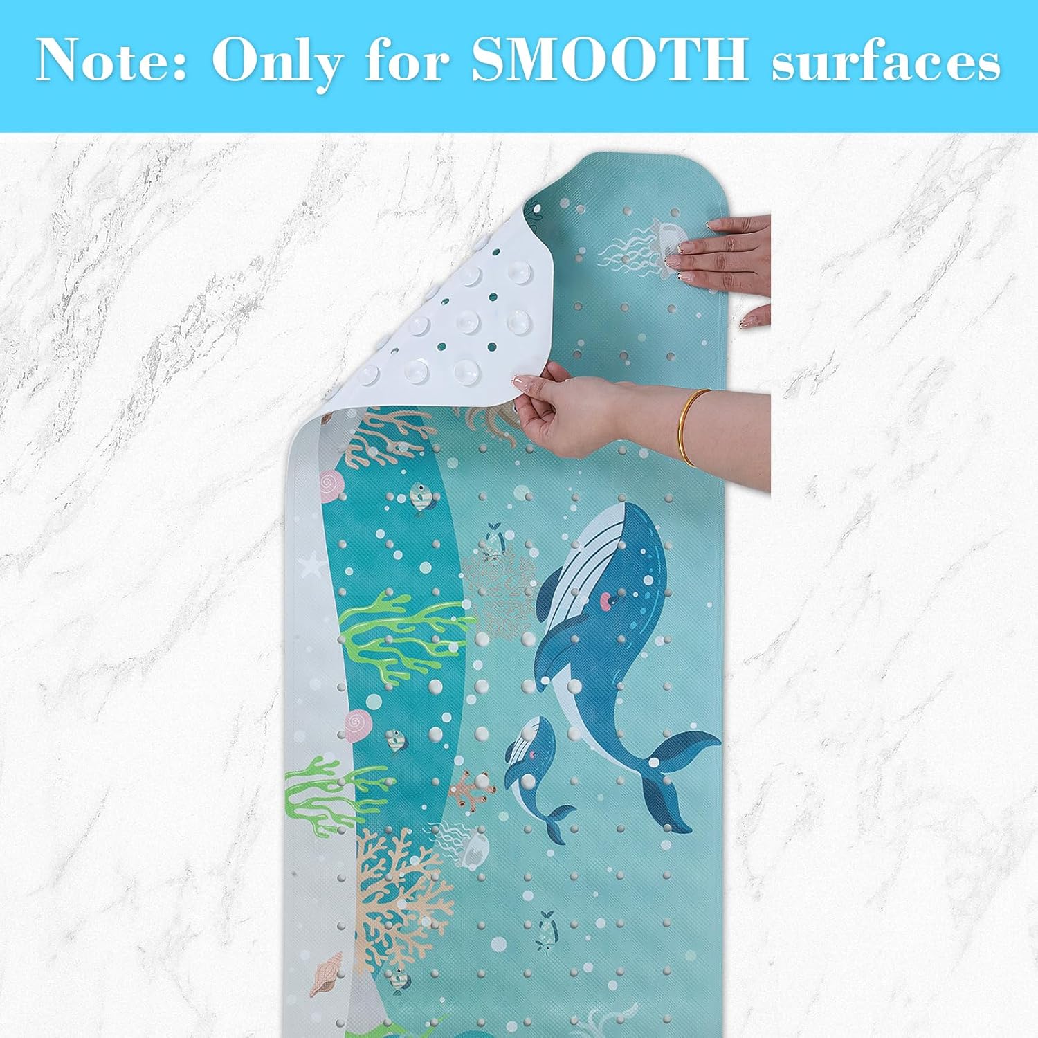 Secopad Cartoon Baby Bath Mat with Suction Cups