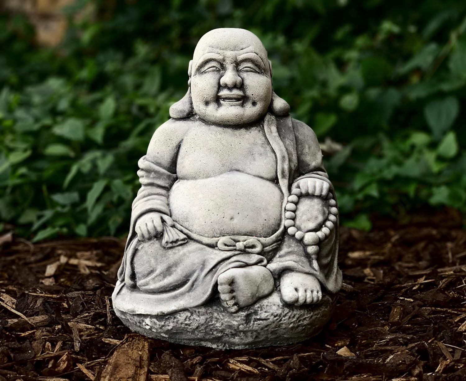 OLOMA Buddha Statue Concrete Meditating Decor Figurine