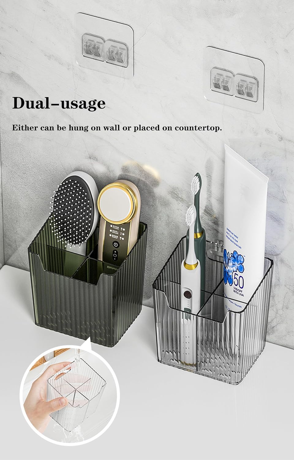 Lae Nuvole Set Of 2 Wall Mounted Shower Caddy Organizer Bins
