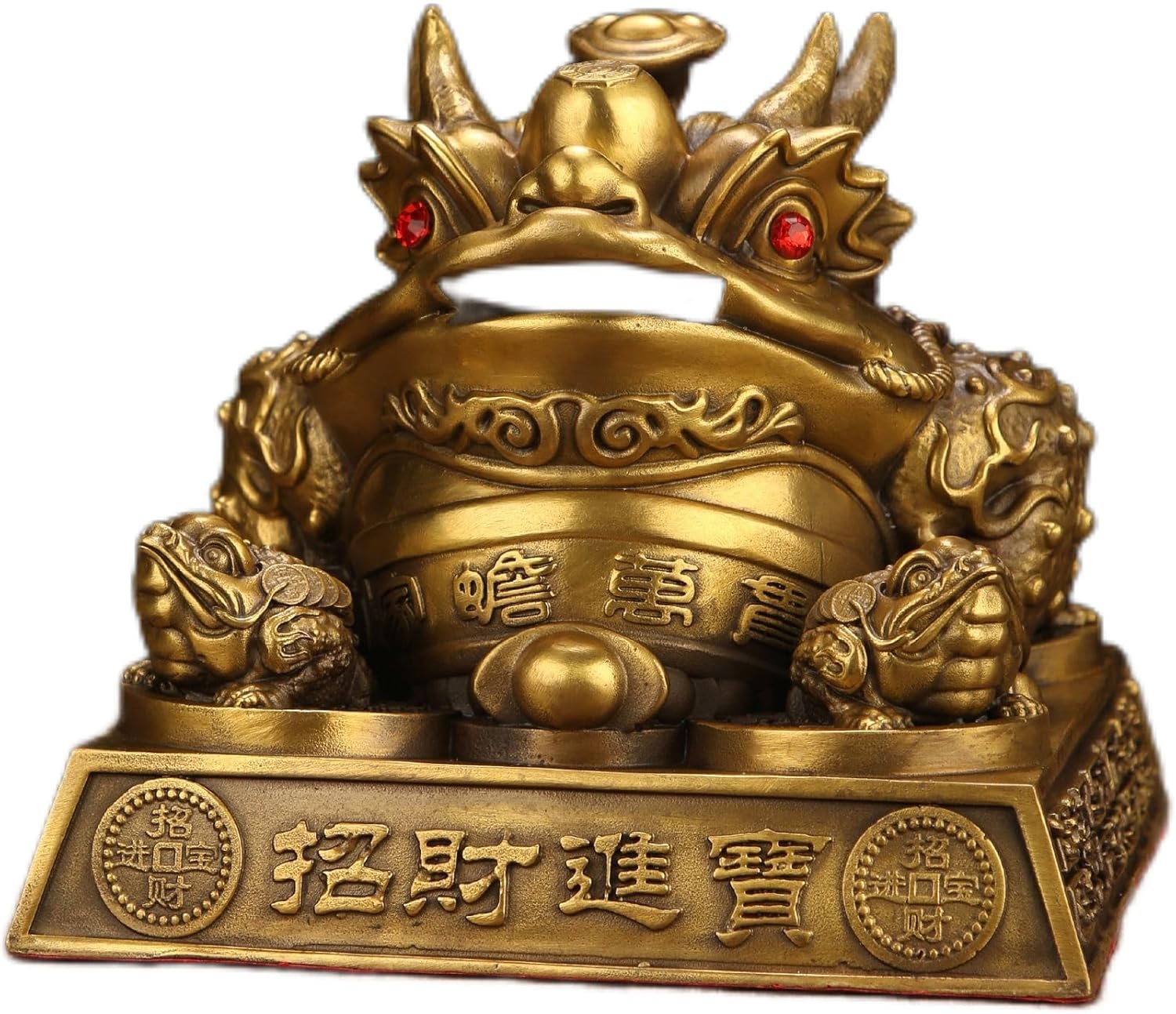 Usoway Full Bronze Wishing Bell Figurine Ornament