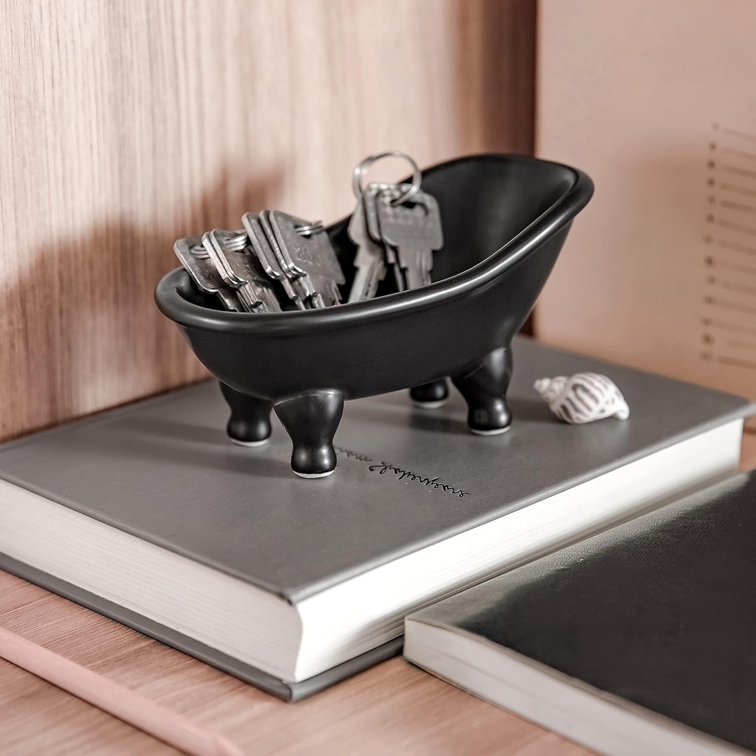 1piece 56 Inch Black Ceramic Soap Dish