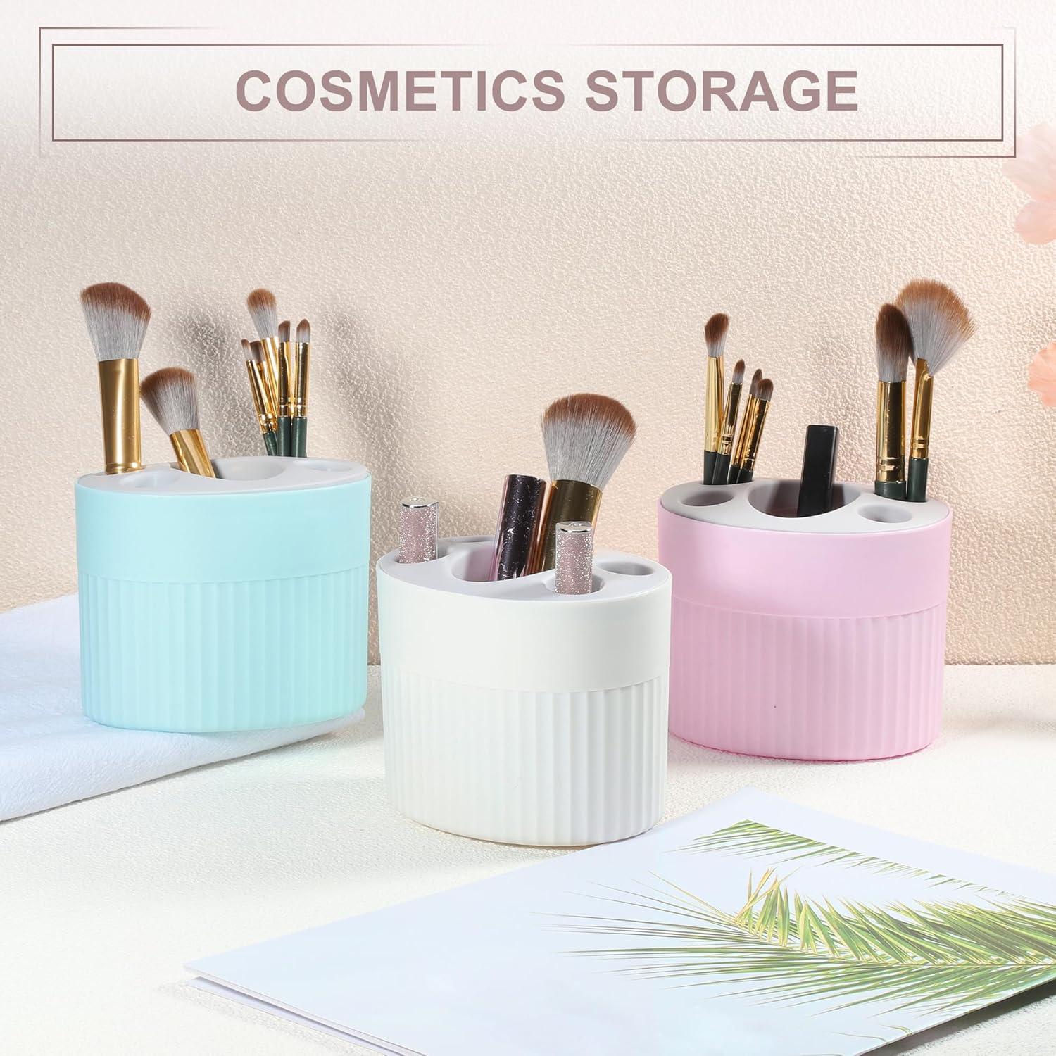 VOCOSTE White Toothbrush Holder Organizer