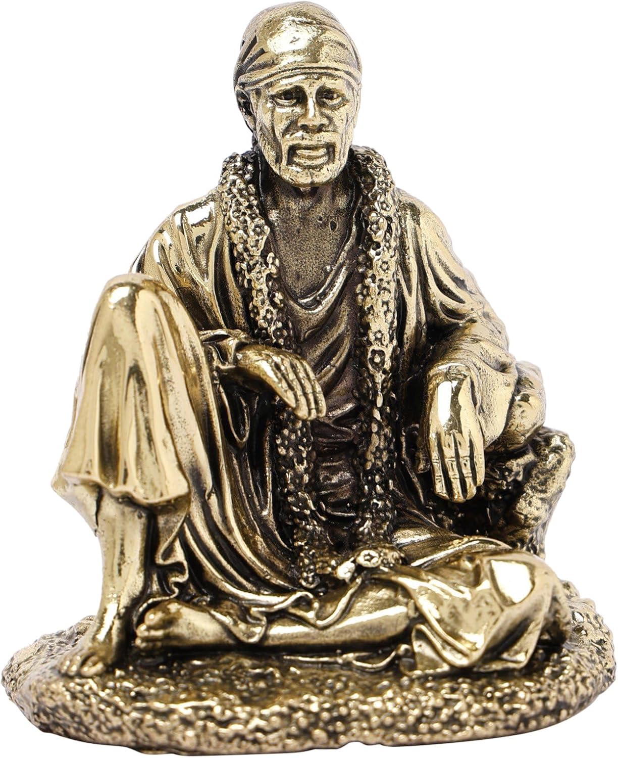 Small Sai Baba Brass Statue for Pooja Home Decor