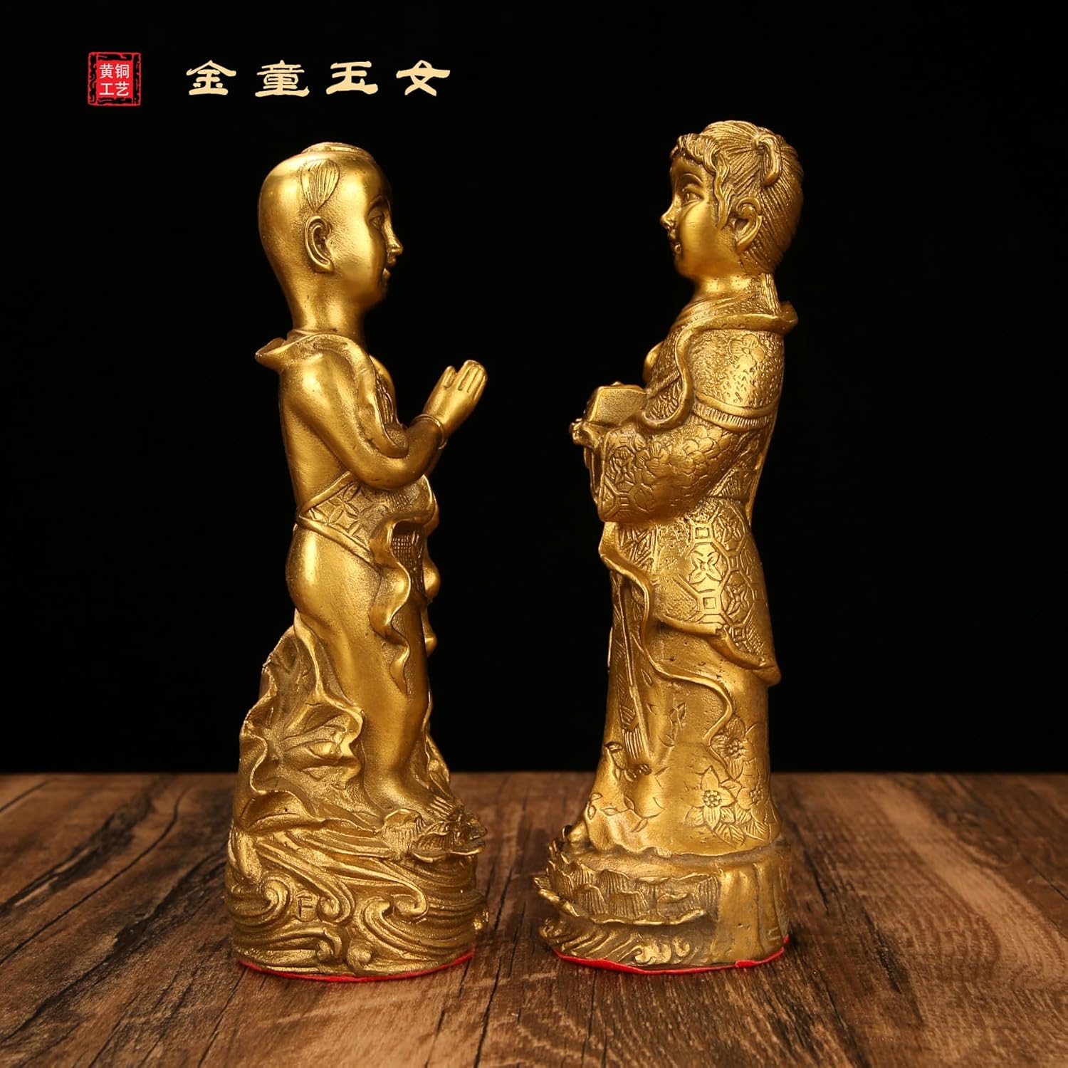 Usoway Brass Twin Figures for Home Decor